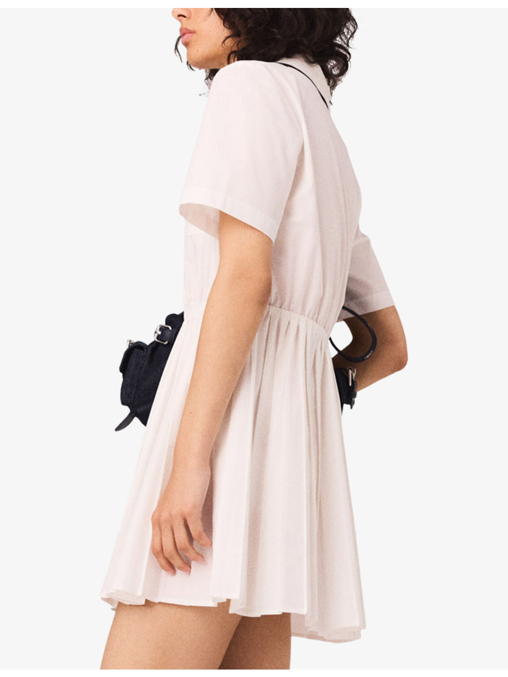 Logo-Embroidered Button-Down Cotton-Poplin Mini Dress - 3