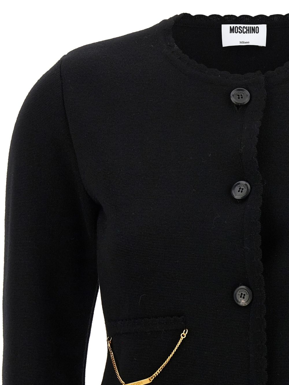 chain-detail cardigan - 4