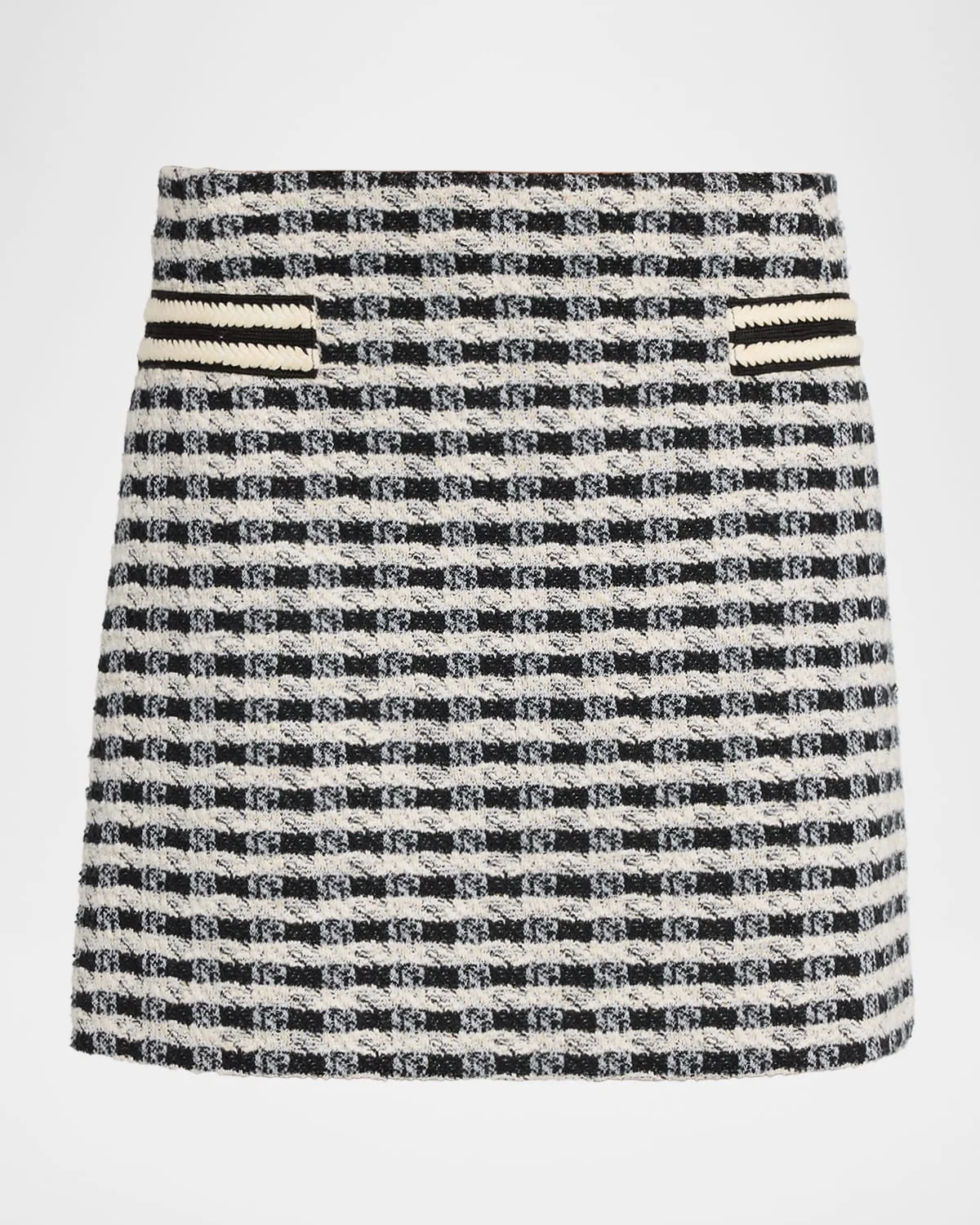 Charlie Gingham Tweed Mini Skirt - 1