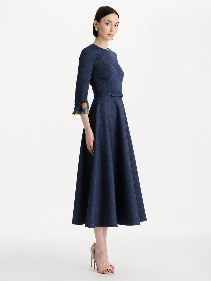 PEONY CUFF WOOL DRESS 4