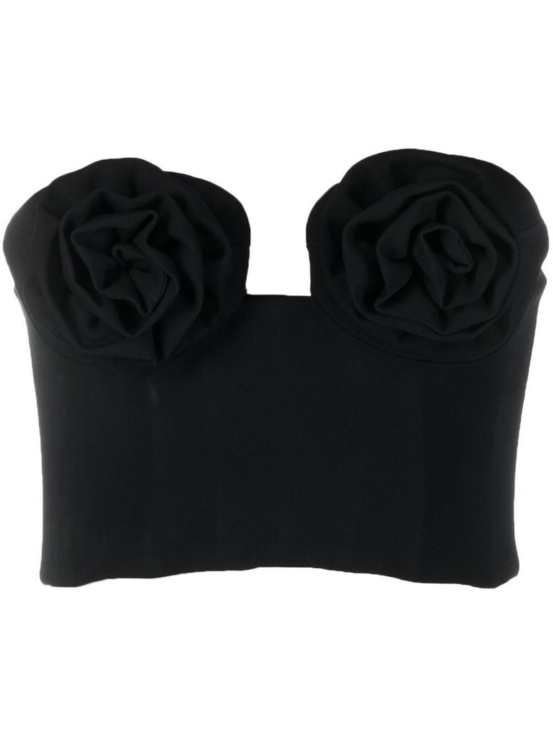 flower applique bustier-style top 1