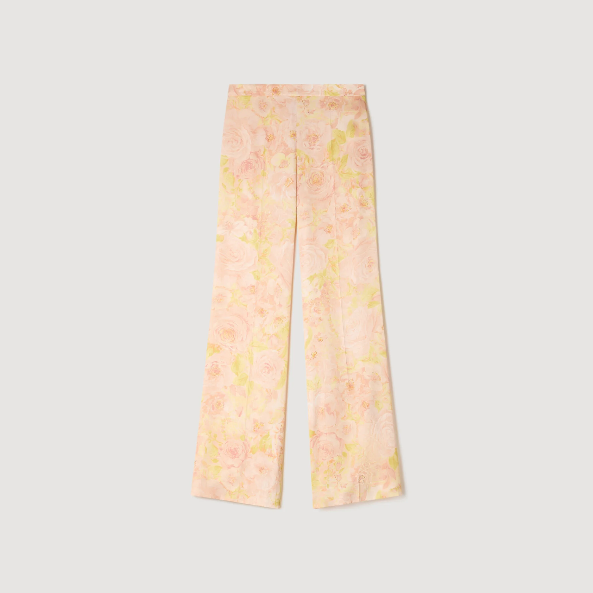 FLORAL-PRINT FLOWY TROUSERS - 1