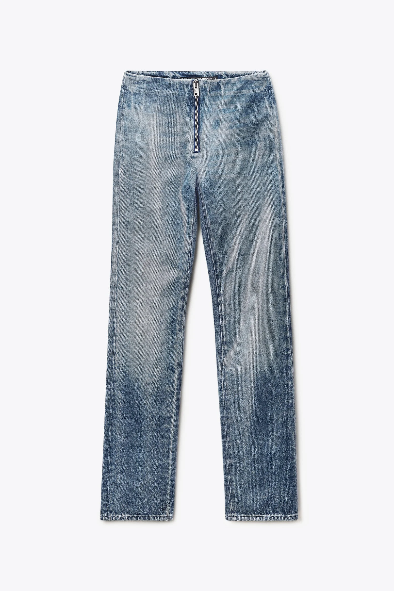 glazed denim slim pant - 1