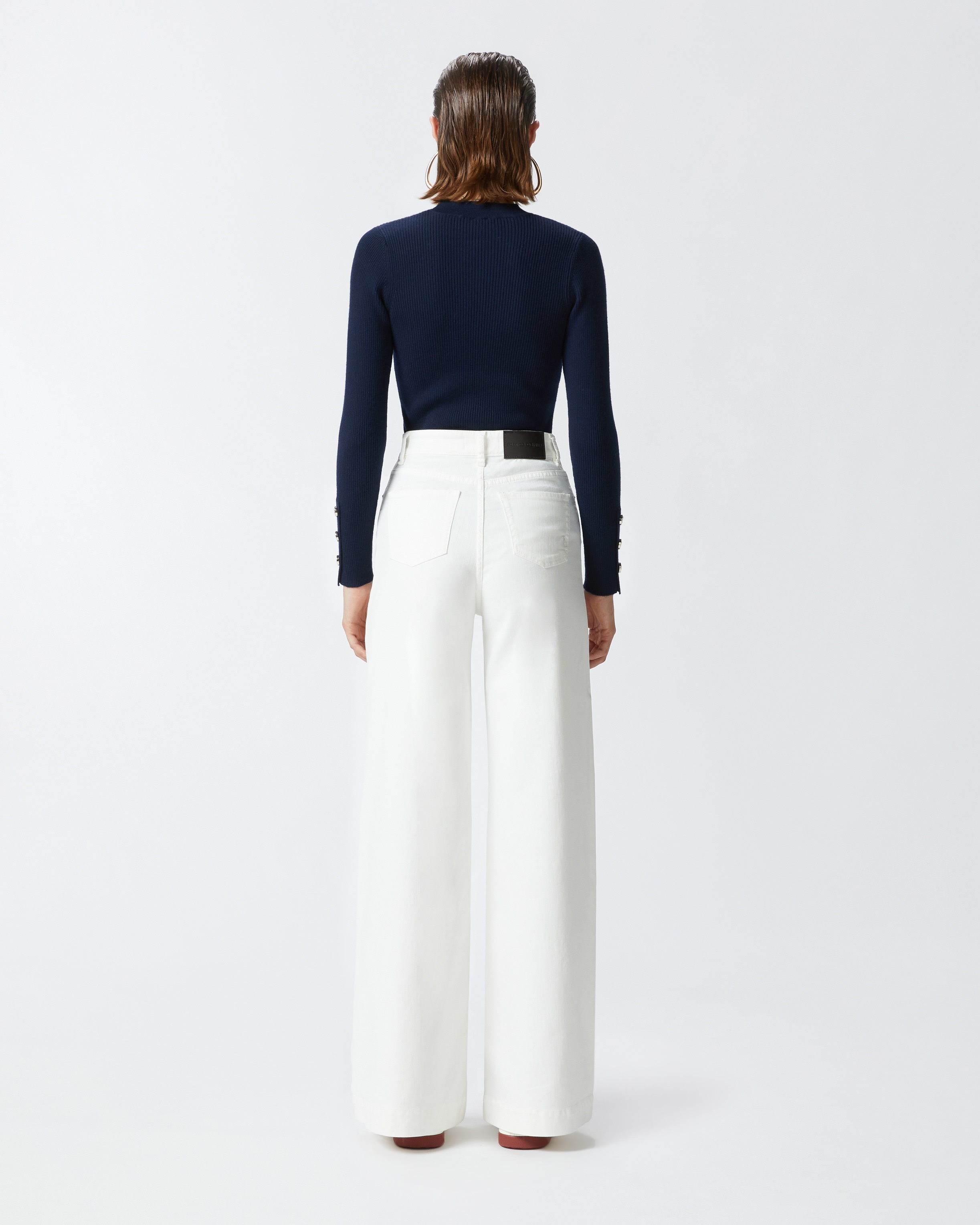 WIDE-LEG TROUSERS IN DYED TWILL - 4