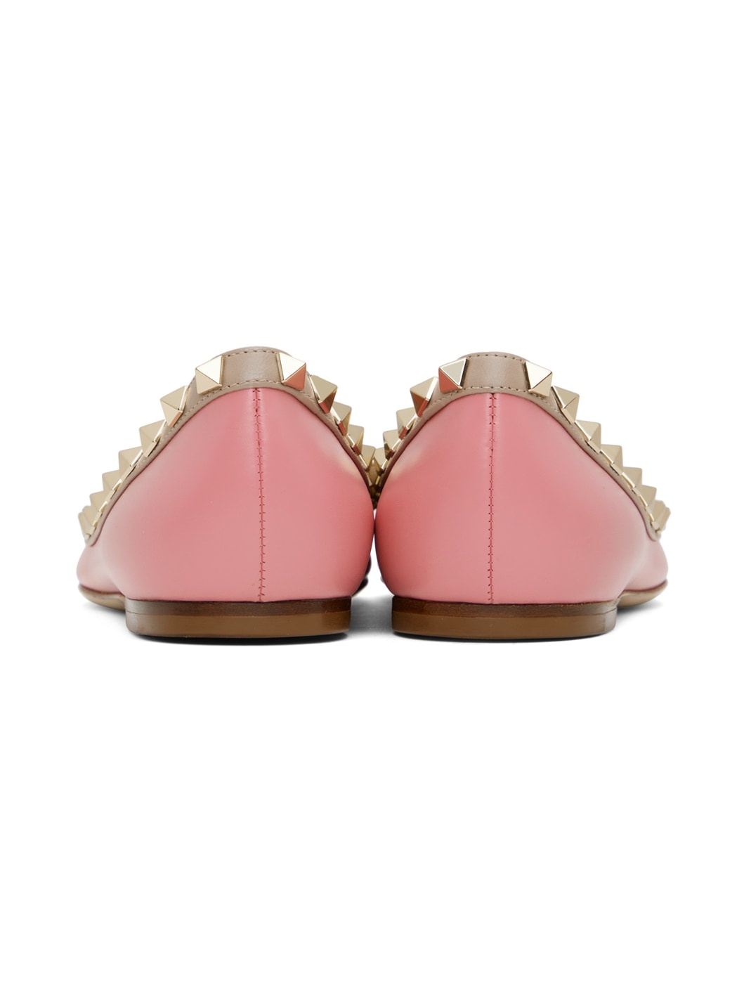 Pink Rockstud Ballerina Flats - 2