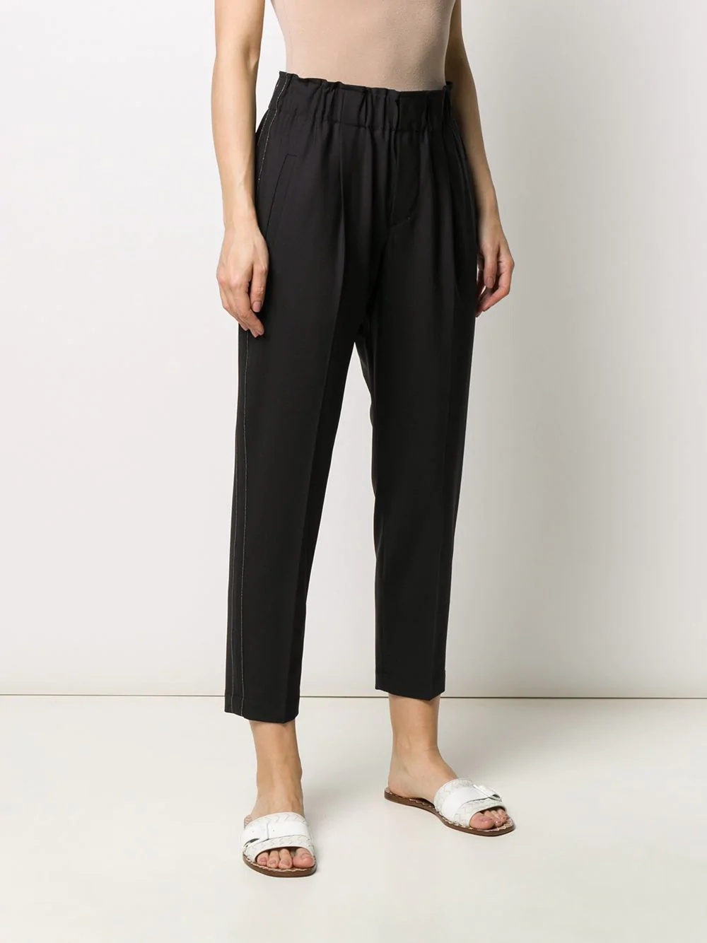 high-waisted tapered trousers - 3