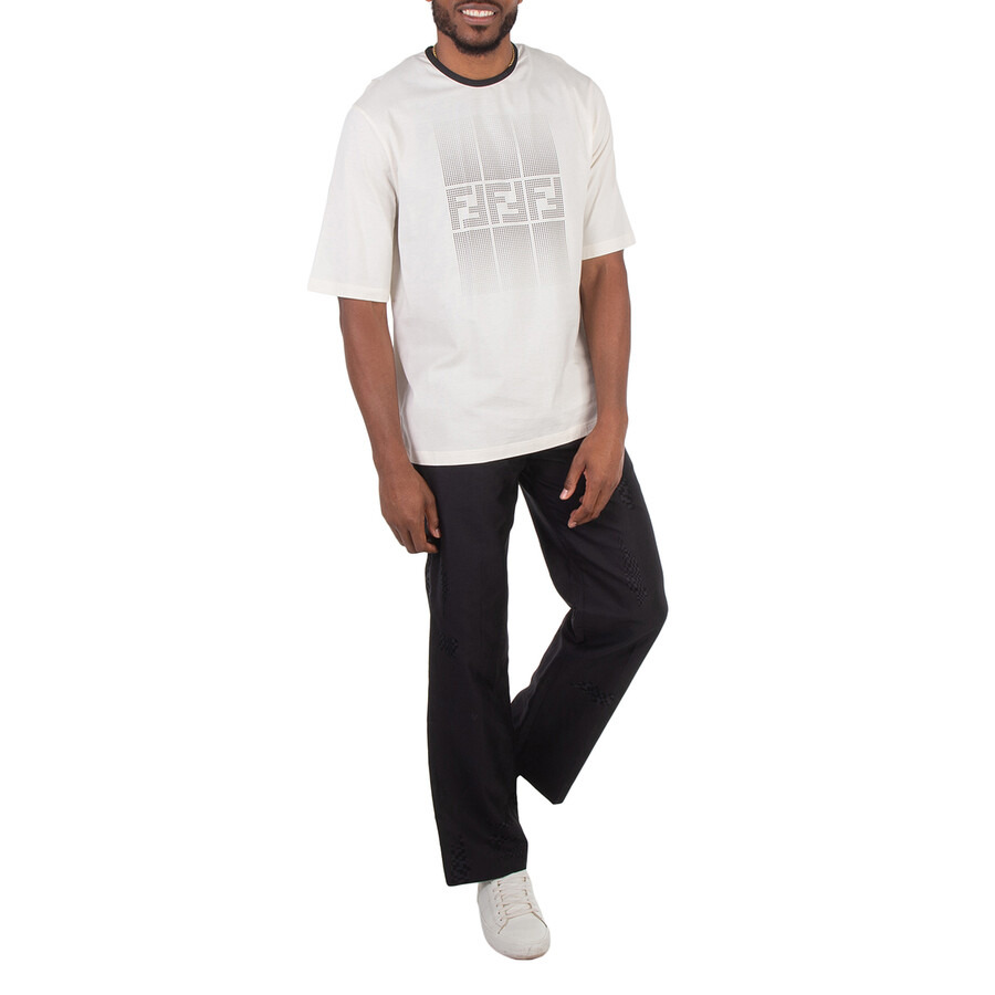 Fendi FF Motif Print Short Sleeve Cotton T-Shirt - 4