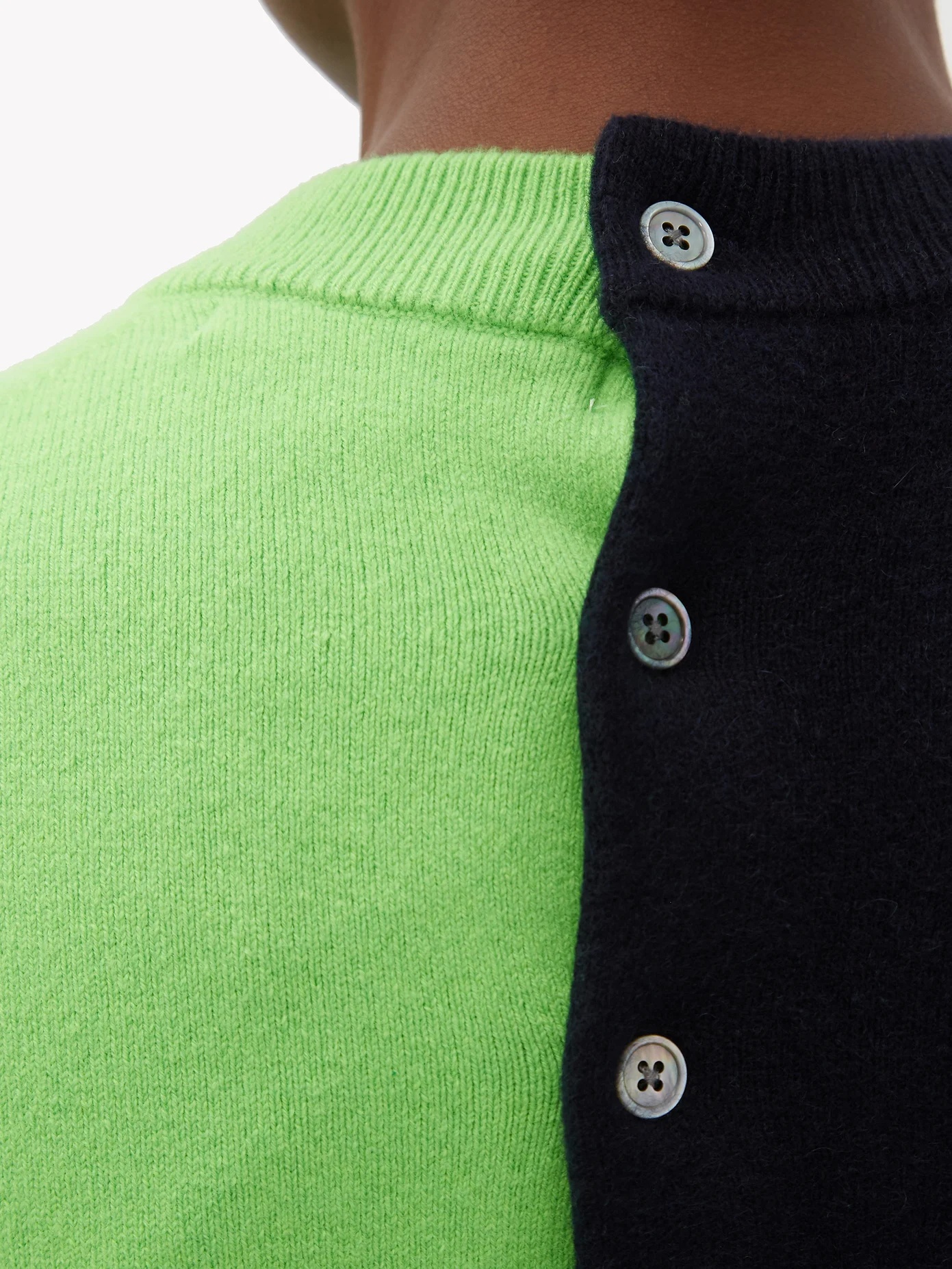 Little Game bi-colour stretch-cashmere cardigan - 3