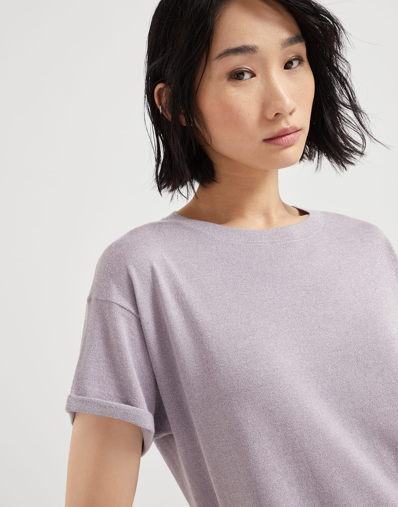 Sparkling cashmere and silk lightweight sweater - 3