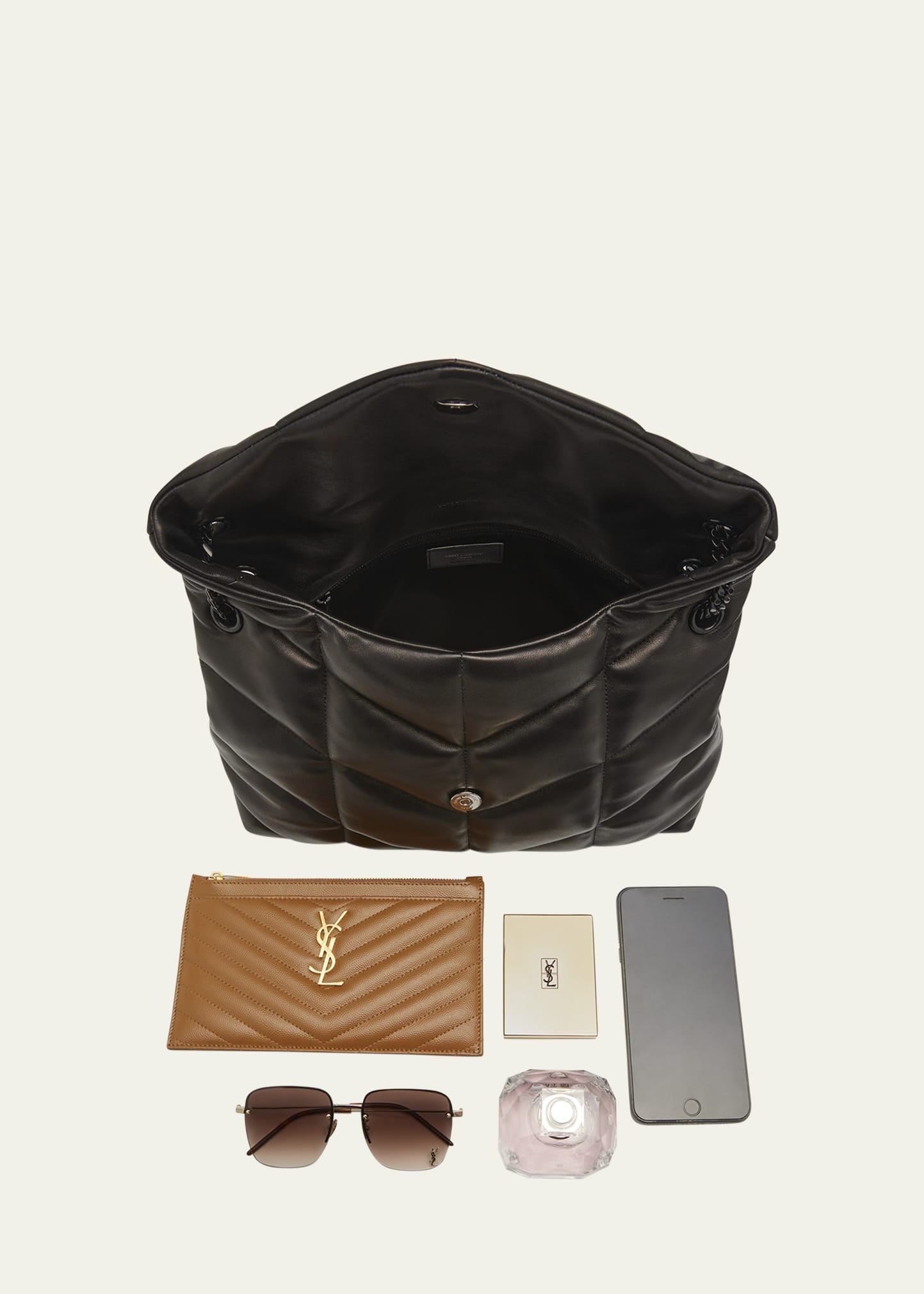 Medium Quilted Puffer Chain Shoulder Bag - 7