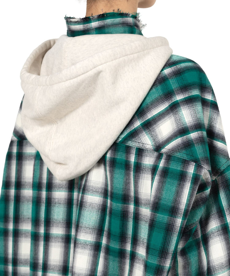 Hoodie Combine Checkered Shirt 24