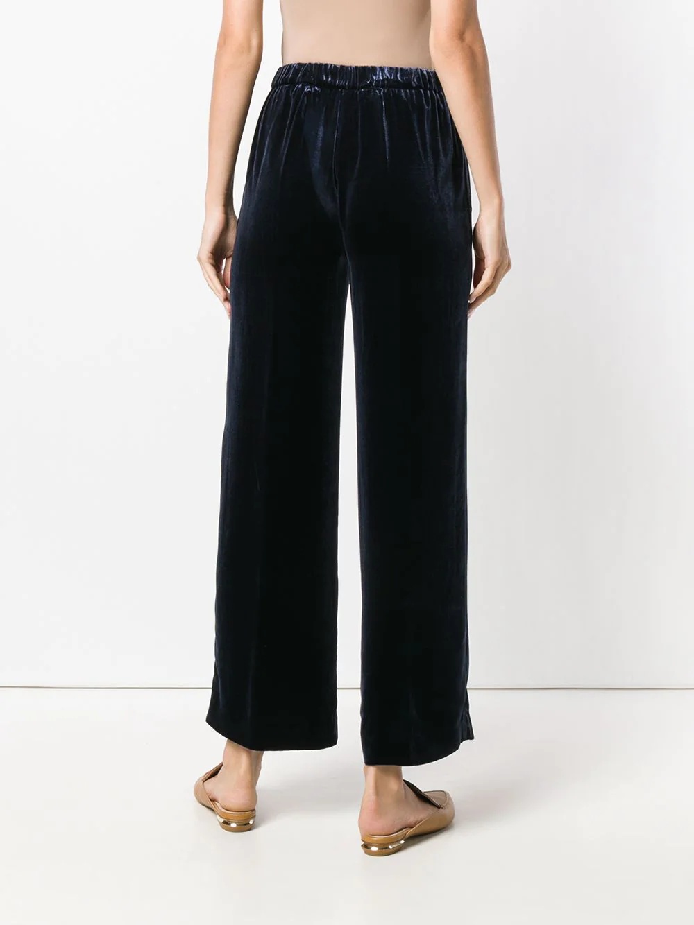 velvet cropped trousers - 4