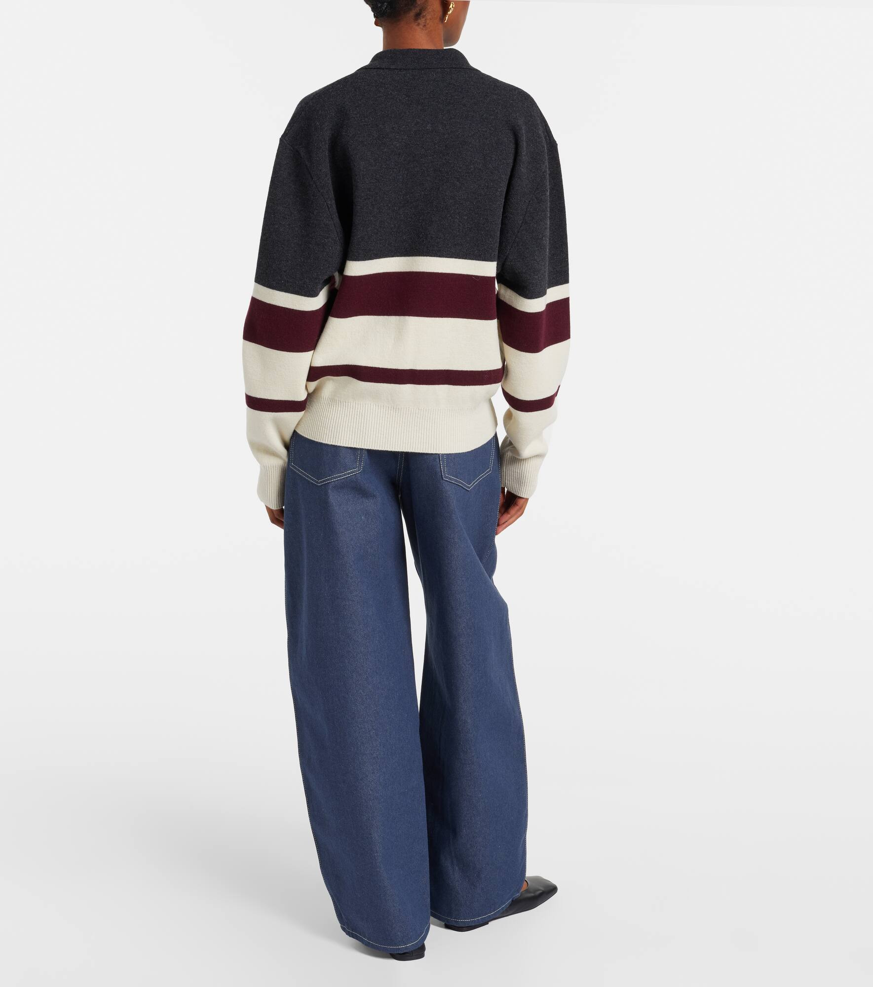 Wool and cashmere polo sweater - 3