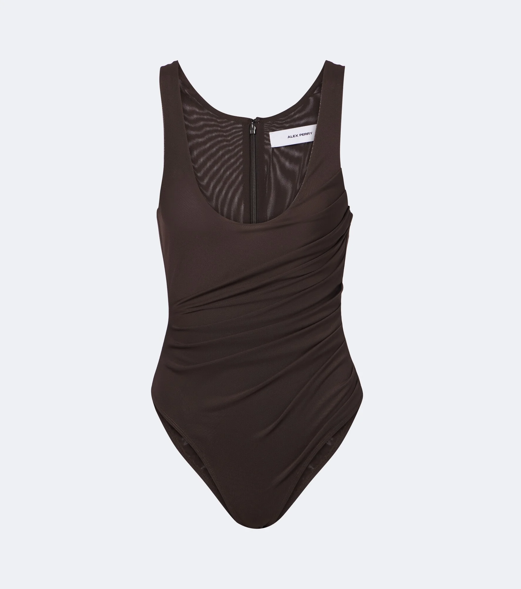 Gathered mesh bodysuit - 1