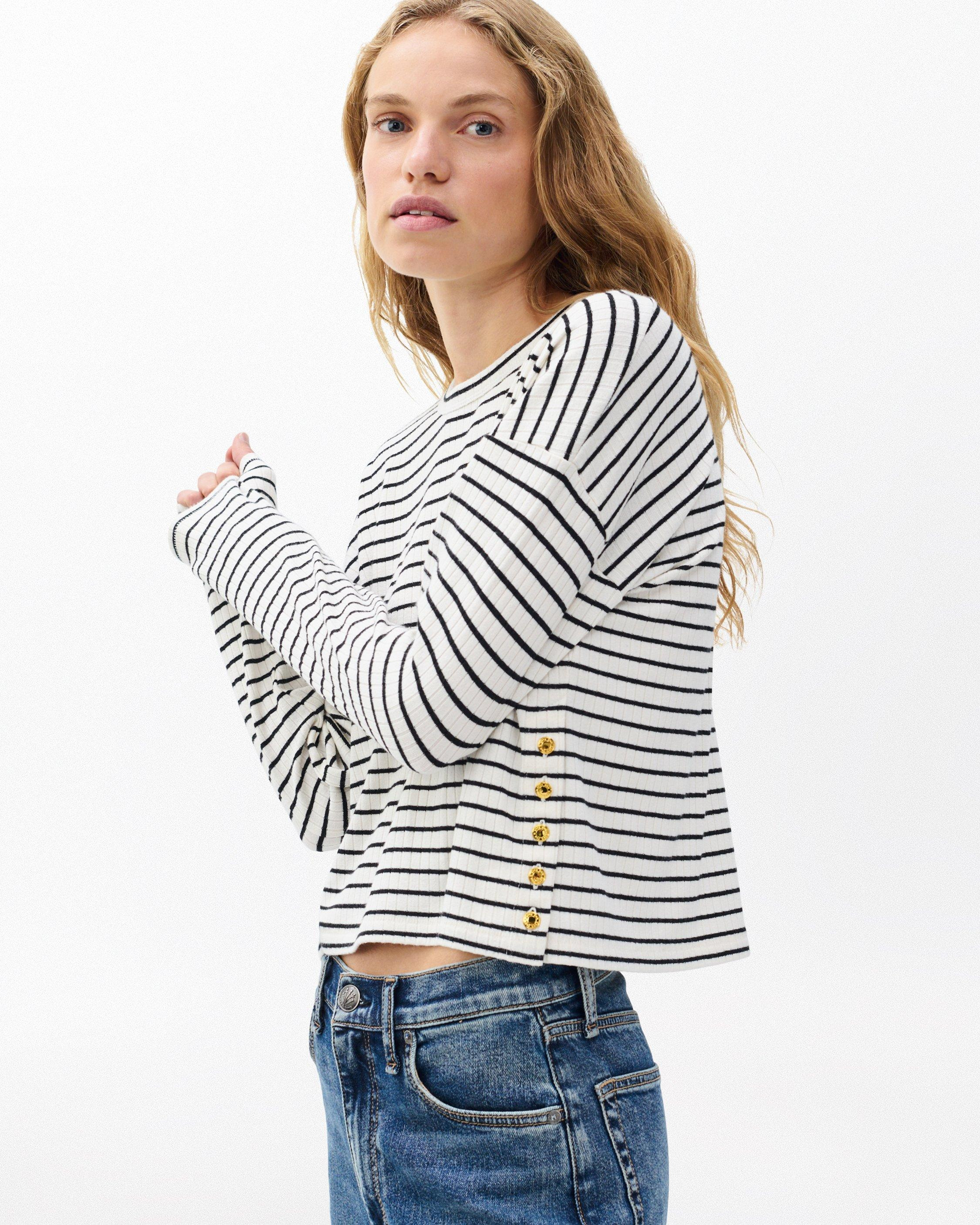 The Knit Striped Long-Sleeve Tee - 2