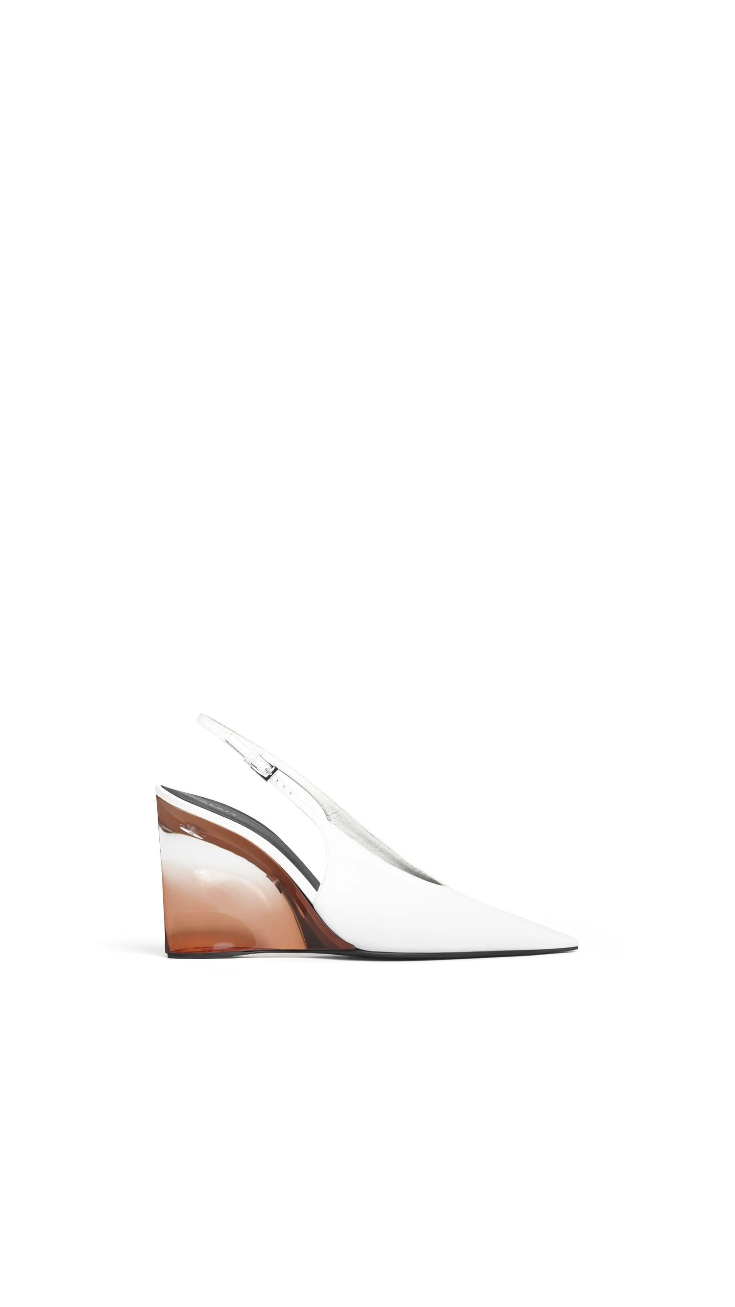 INVISIBLE WEDGE SLINGBACKS IN PATENT CALFSKIN - 1