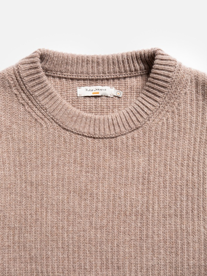 August Rib Wool Sweater Oat 4