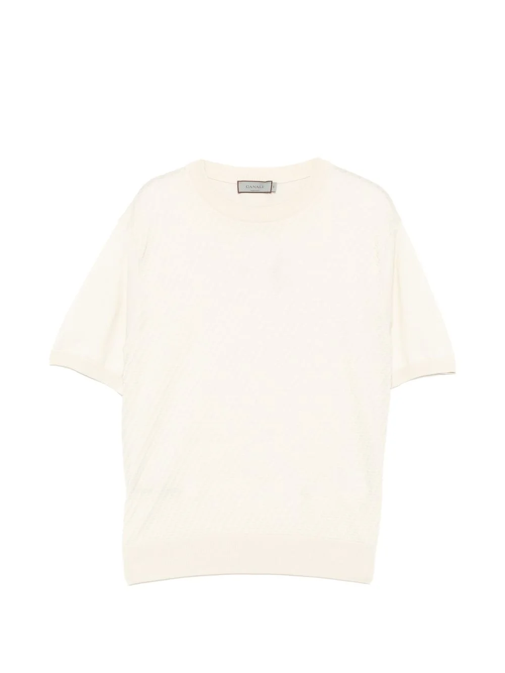 microstructured cotton T-shirt - 1