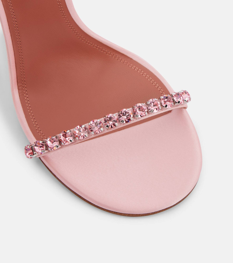 Gigi 95 embellished satin sandals 5