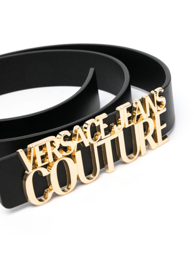 VERSACE JEANS COUTURE logo-plaque leather belt outlook