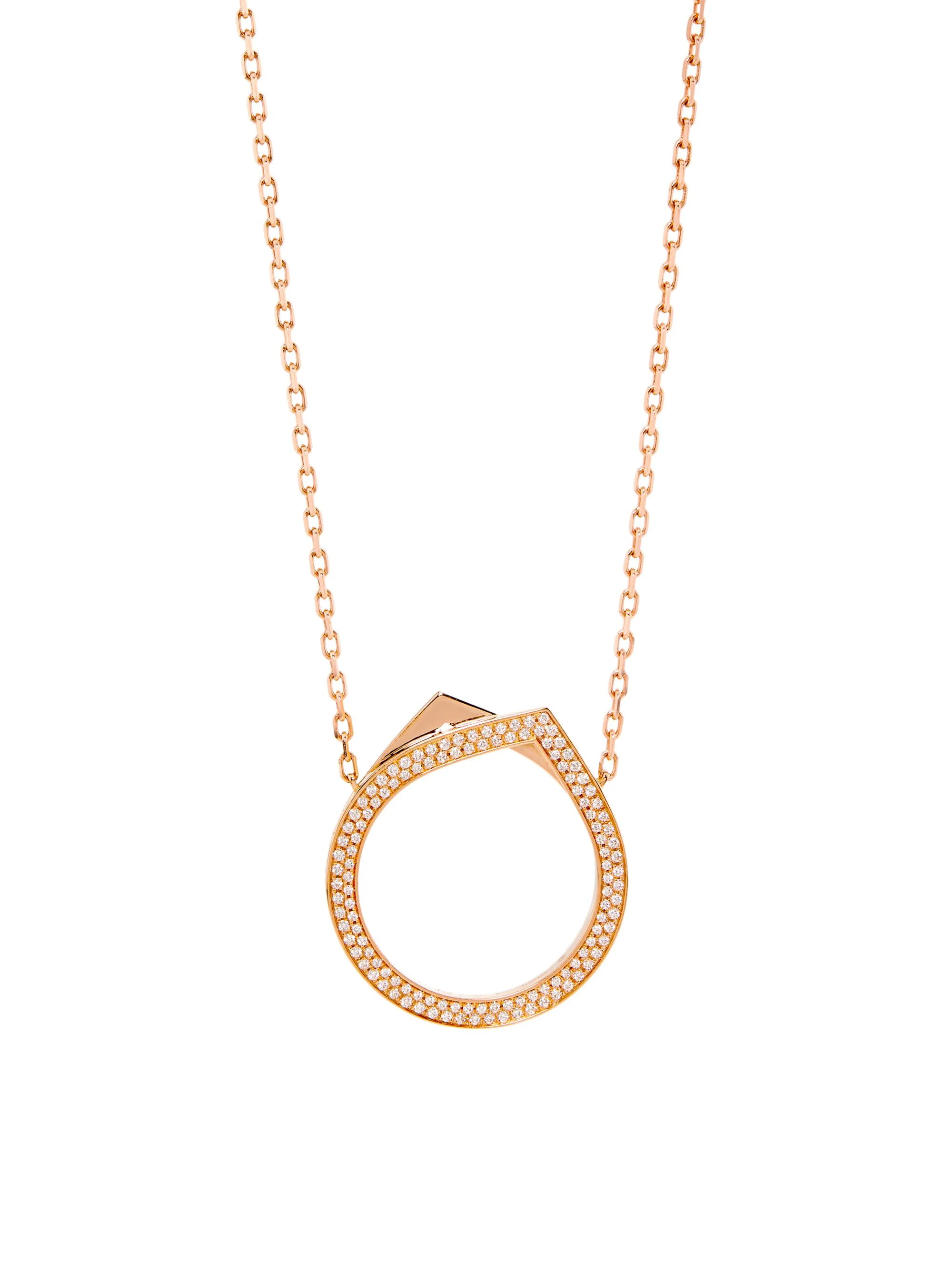 Women's Antifer 18K Rose Gold & 0.65 TCW Diamond Pendant Necklace - Rose Gold - 1