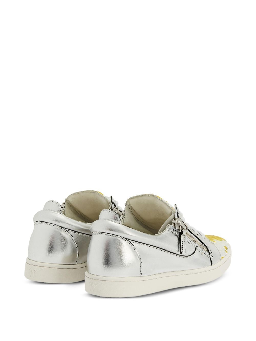 Nicki metallic zip-detail sneakers - 3