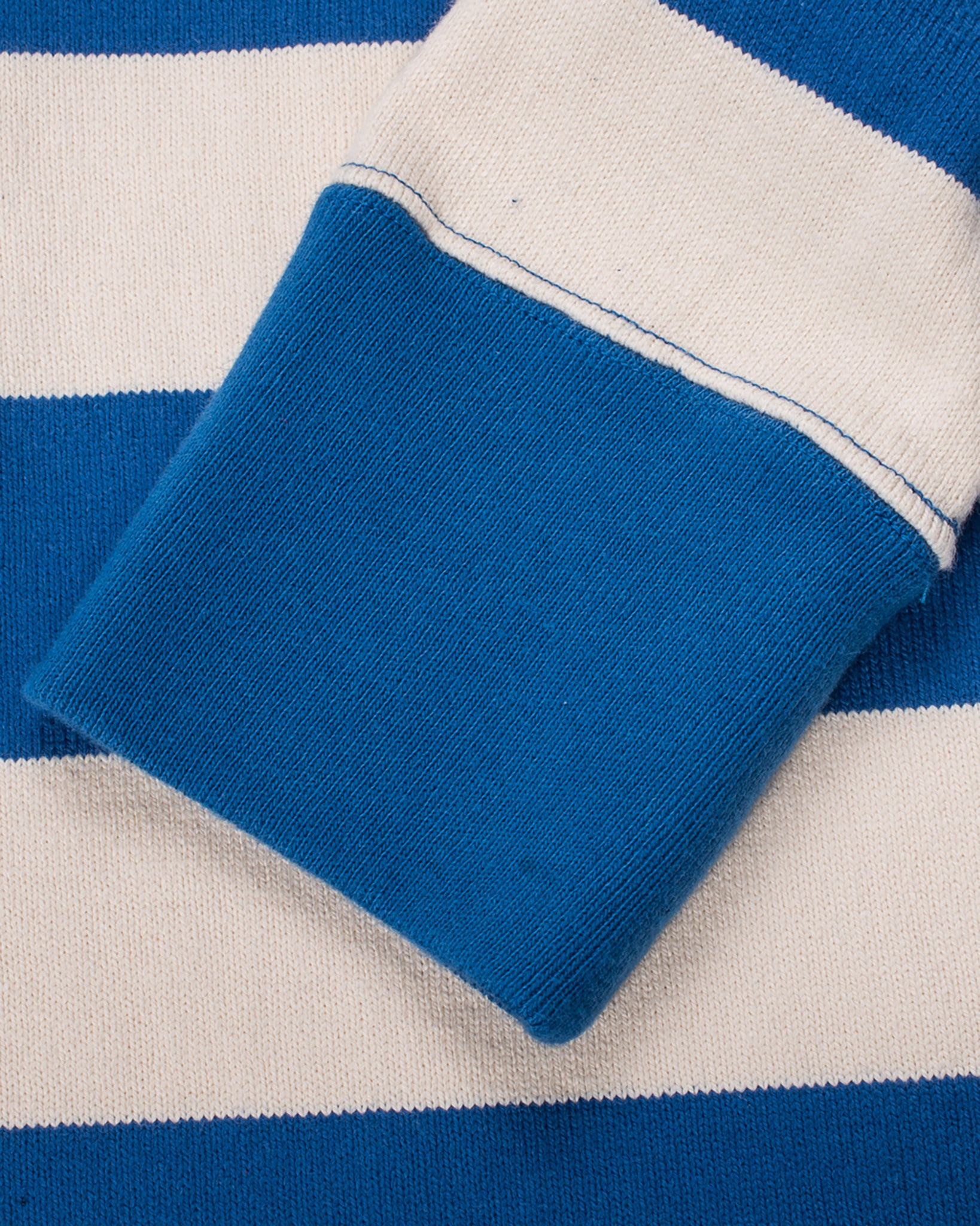 IHTB-01-BLU-WHT 11oz  Knitted Cotton Long-Sleeved Sweater - Blue/White - 8