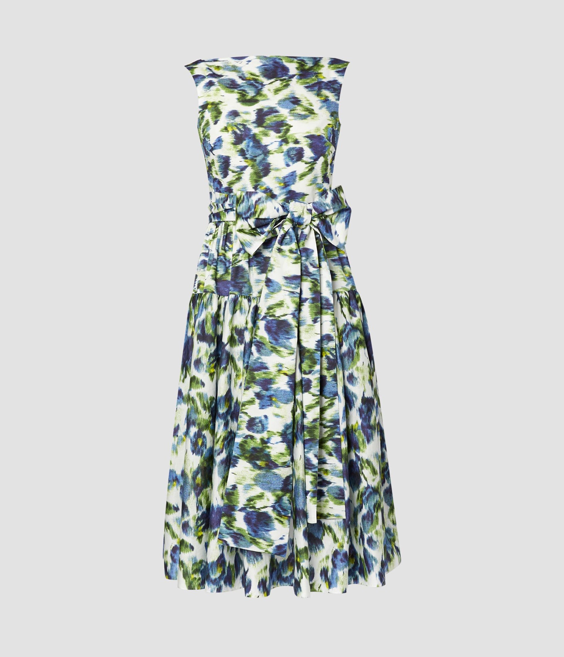 SLEEVELESS MIDI DRESS WITH BOW DETAIL - 1