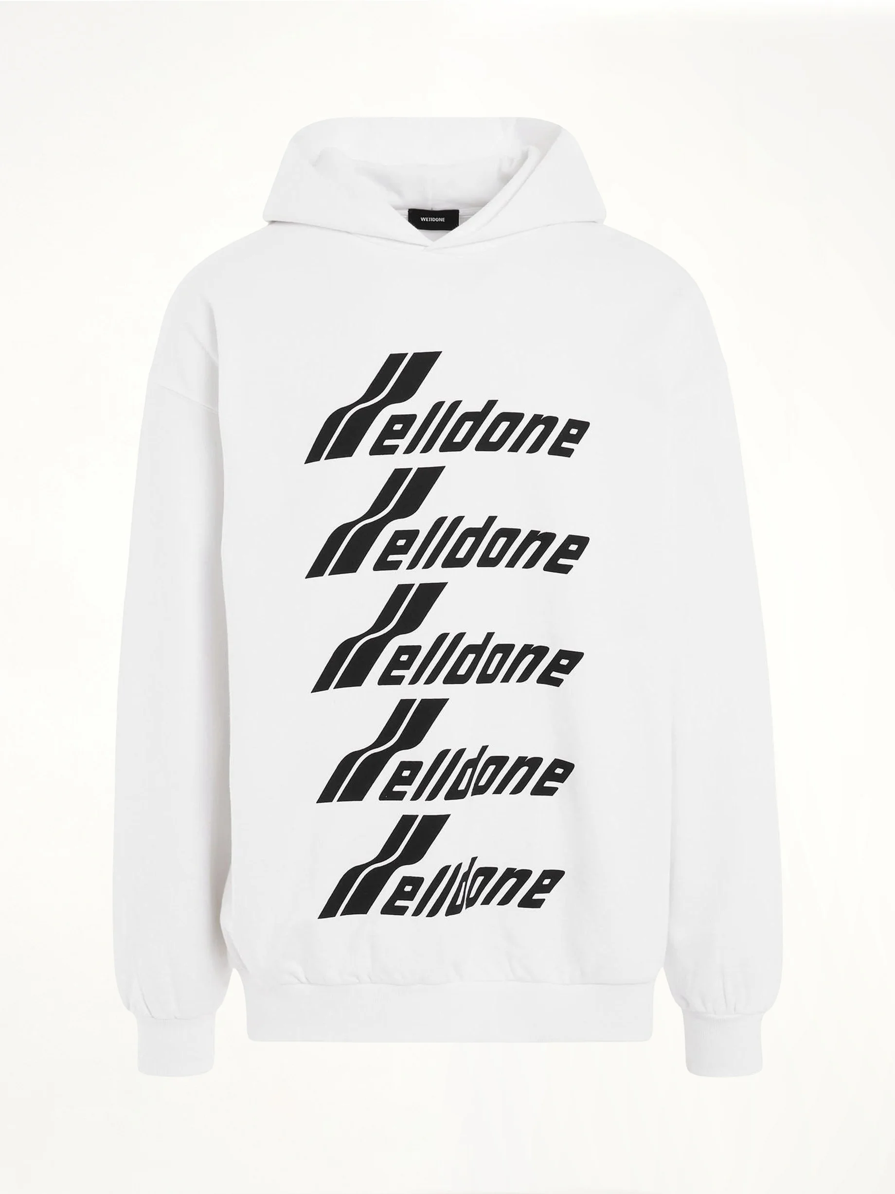 Multiple Front Logo Hoodie in White - 1