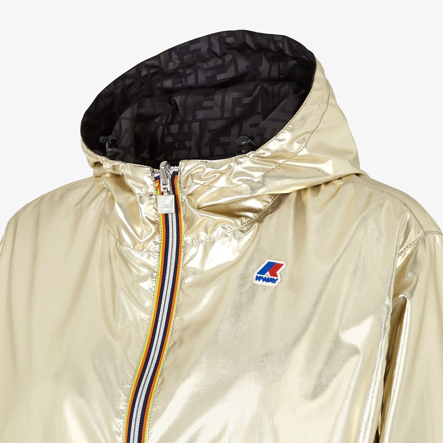 Gold nylon FENDI x K-Way® jacket - 3