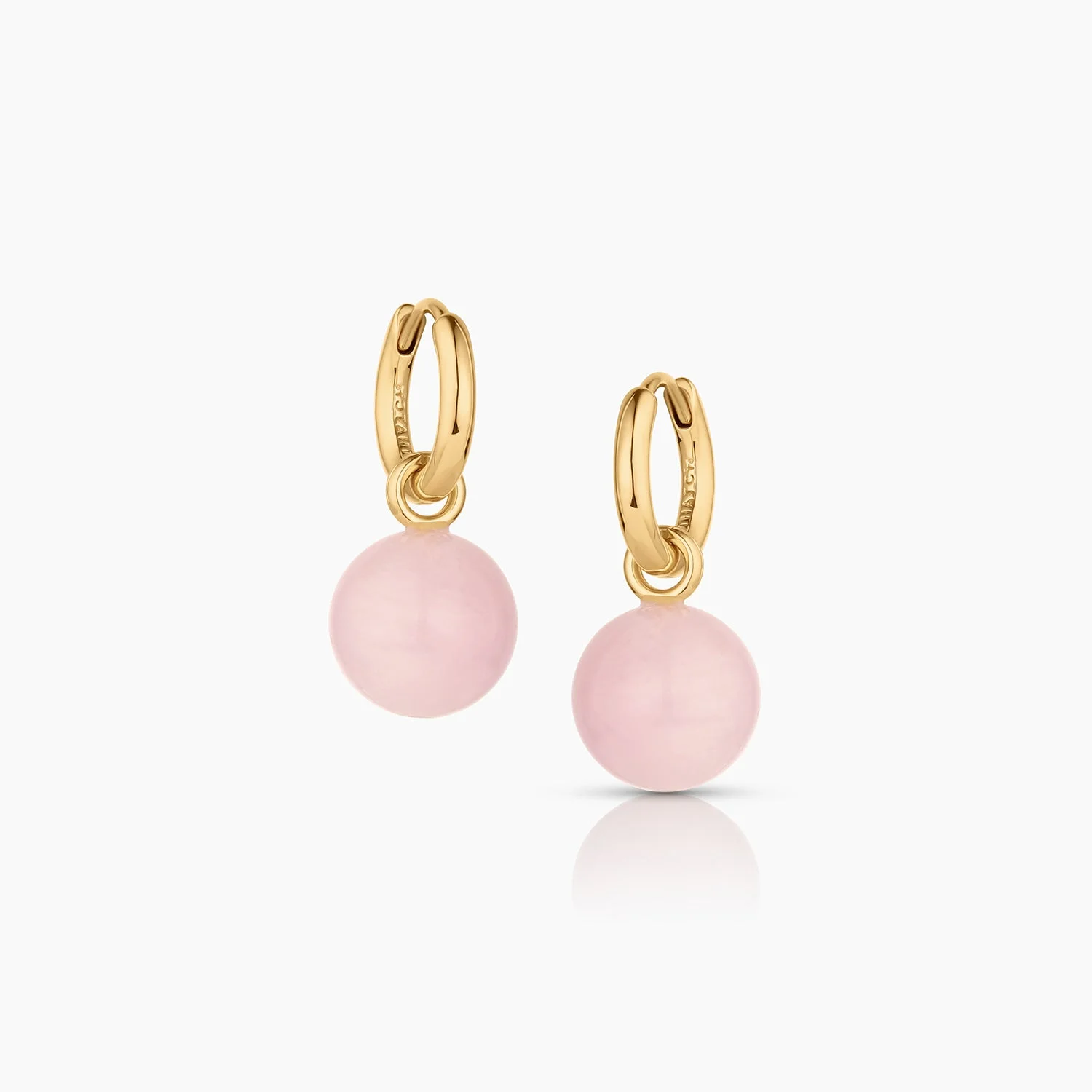 Lucille Orchid Stone Hoop Earrings - 1