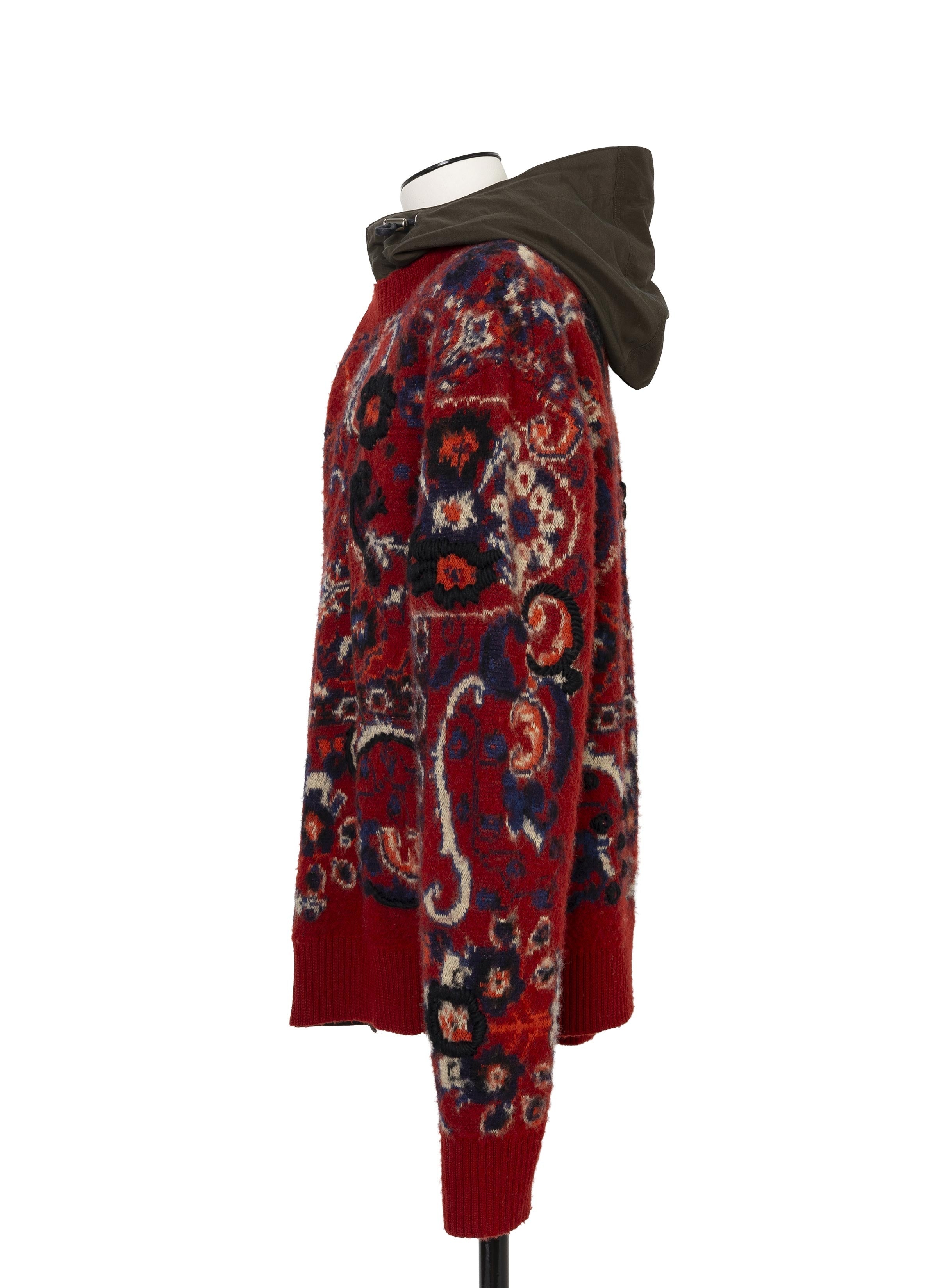 Floral Jacquard Knit Blouson - 2