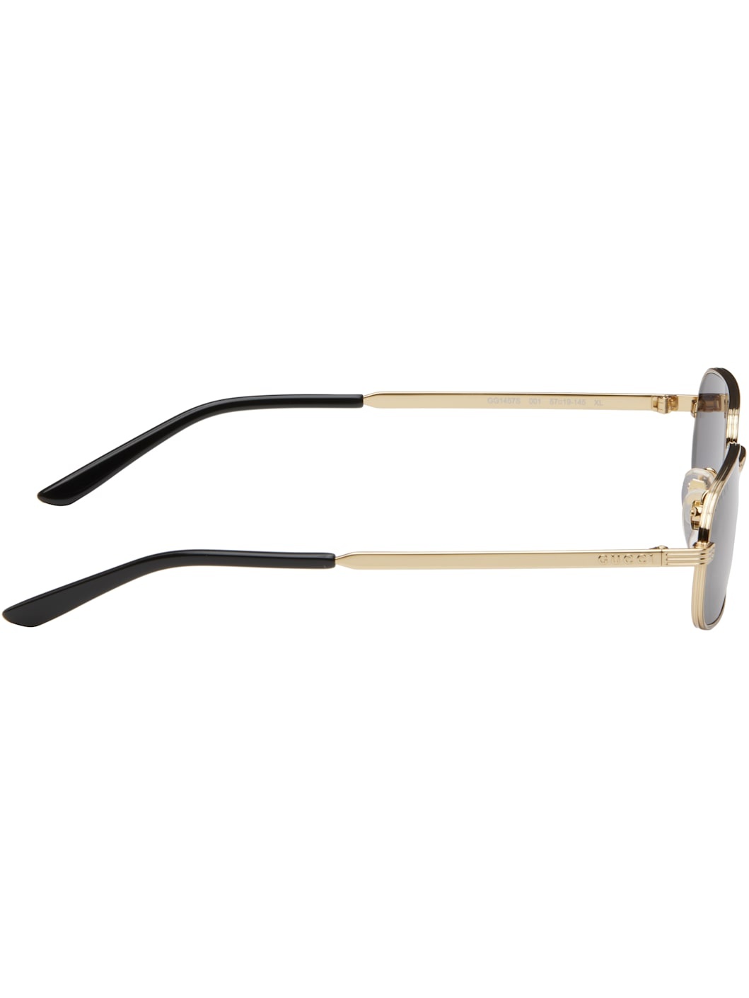 Gold Rectangular Sunglasses - 2