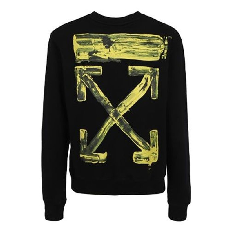 Off-White Off-White Graffiti Arrow Long-Sleeve Fleece Men Black OMBA025F19E300101060 outlook