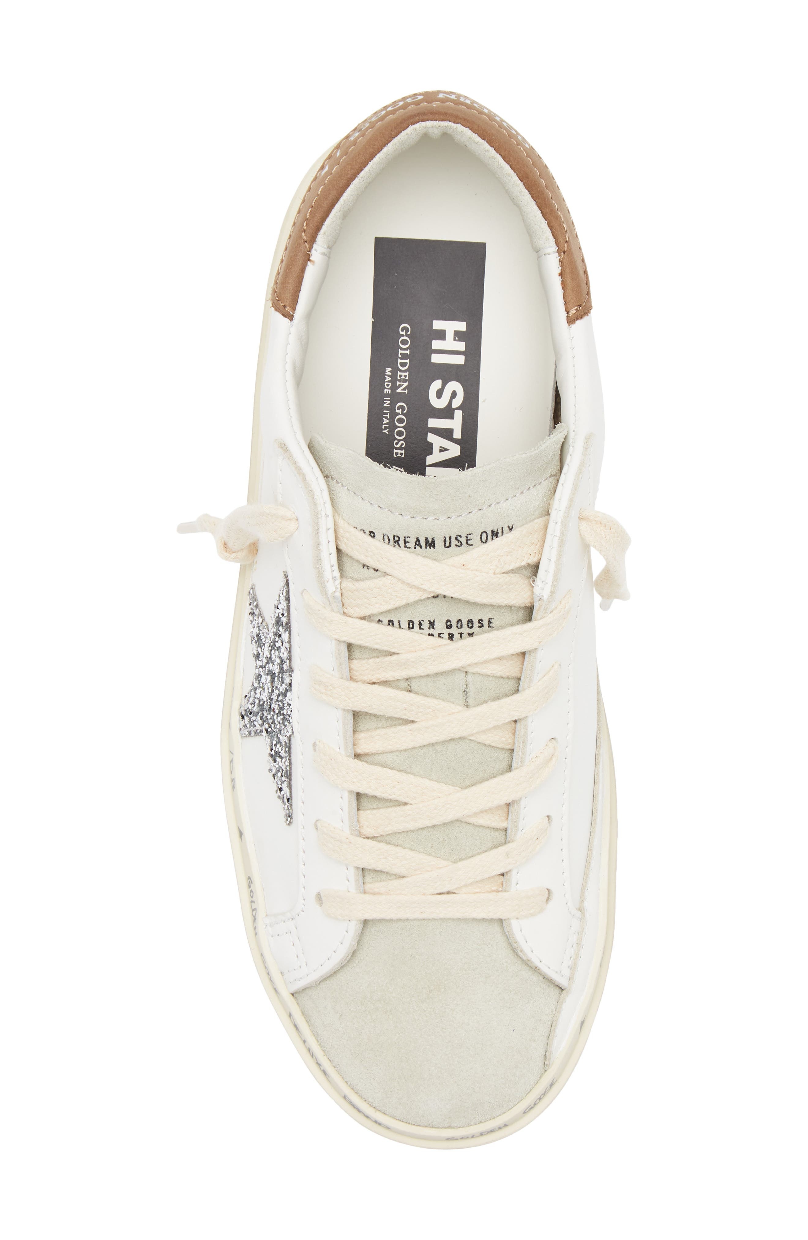 Golden Goose Hi Star Platform Sneaker in White/Ice/Silver/Taupe at Nordstrom - 5