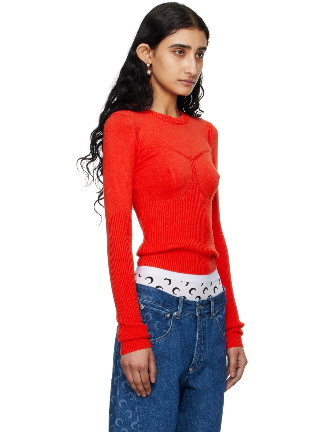 Red Rib Sweater - 2