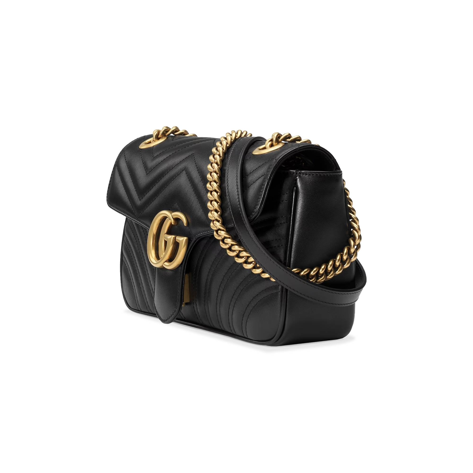 Gucci GG Marmont Small Matelassé Shoulder Bag 'Black' - 2