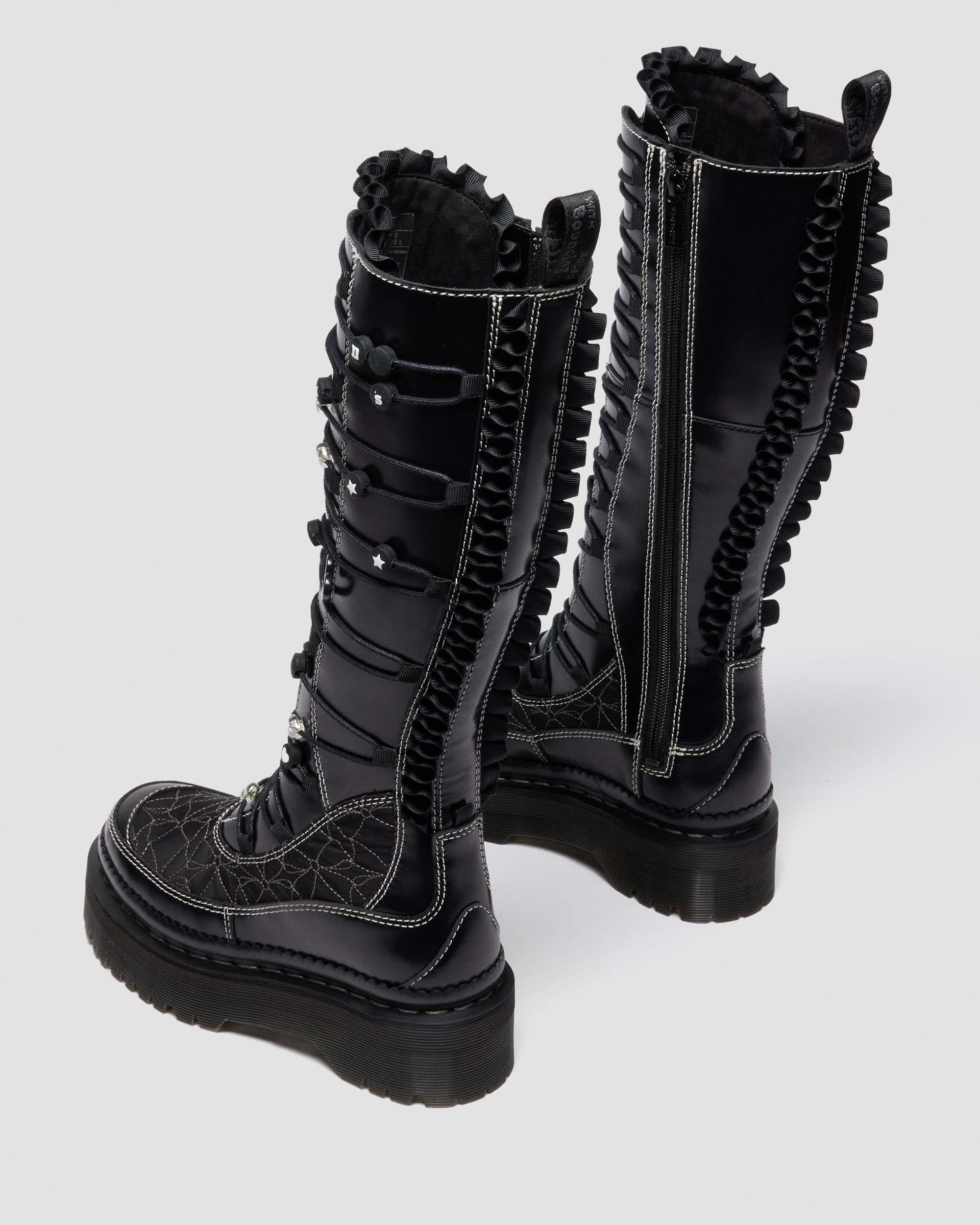 XTRM FRILL Platform Leather Boots - 5
