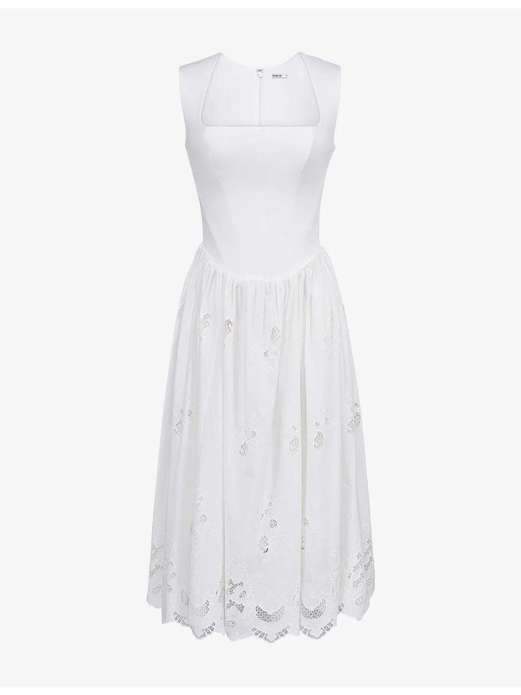 Safira Broderie-Anglaise Cotton Midi Dress - 1