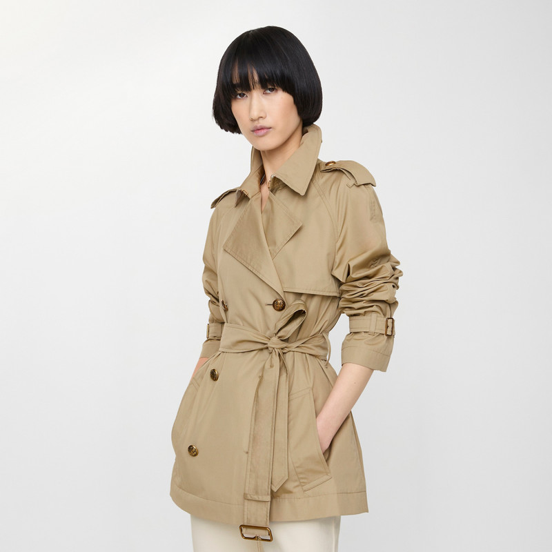 Burberry Short Lightweight Cotton Belgravia Trench Coat​ outlook
