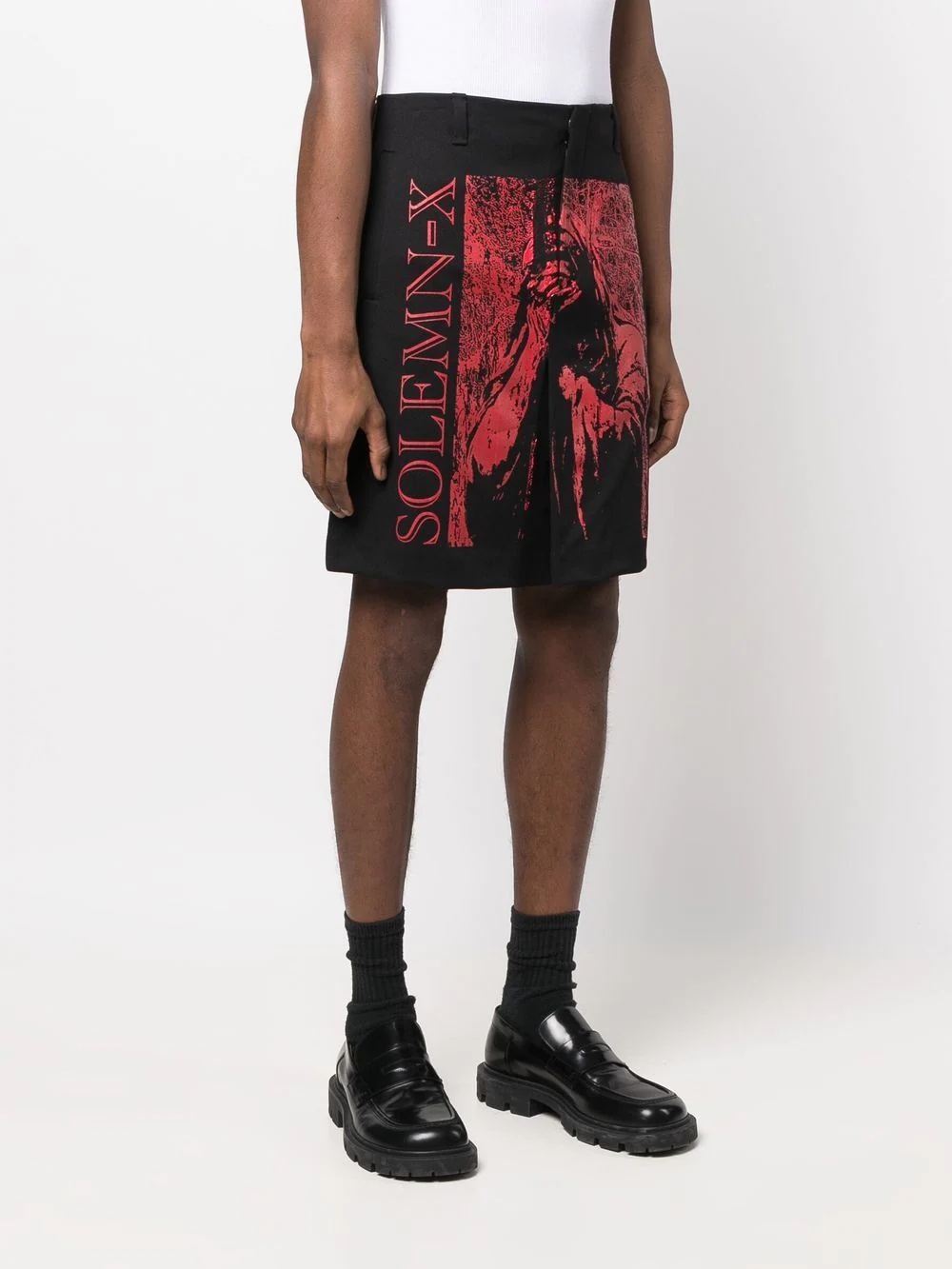 Solemn-X print shorts - 3