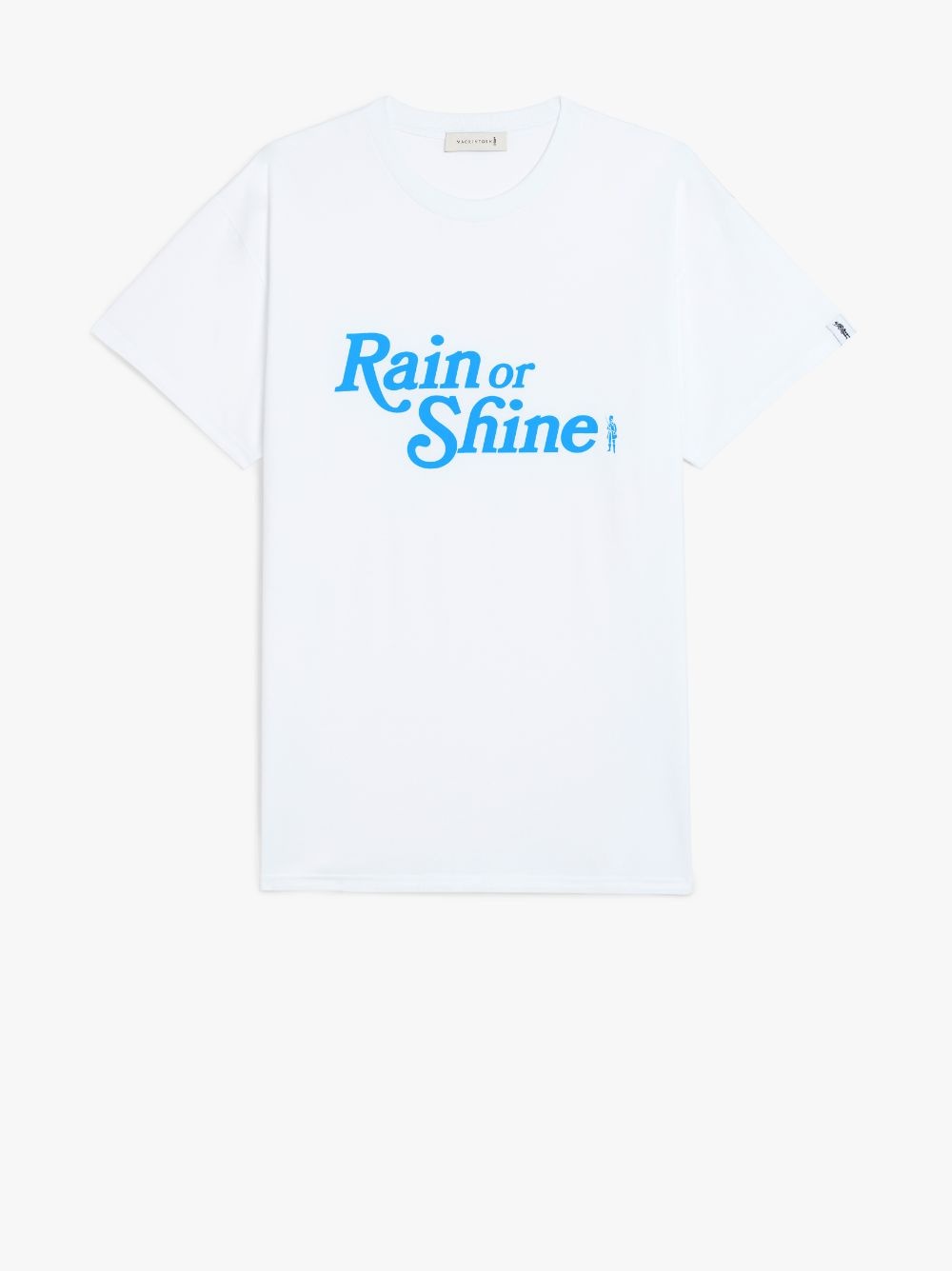 WHITE X BLUE COTTON RAIN OR SHINE T-SHIRT - 1