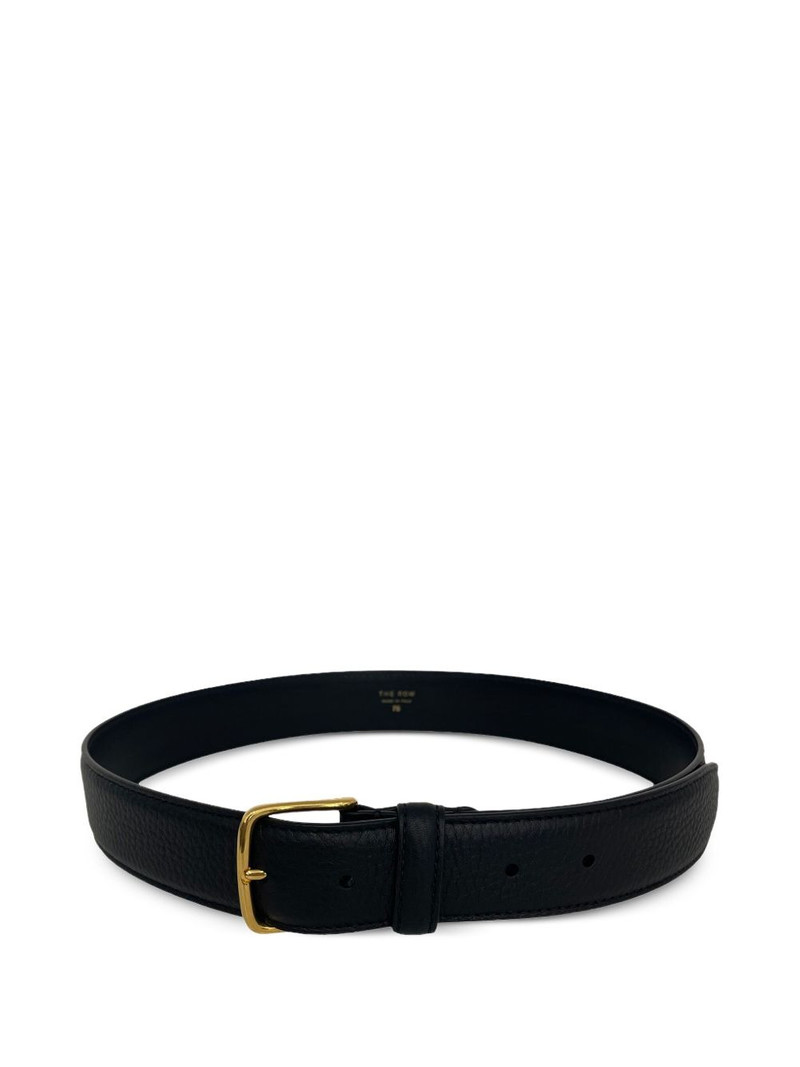 The Row textured buckle belt outlook