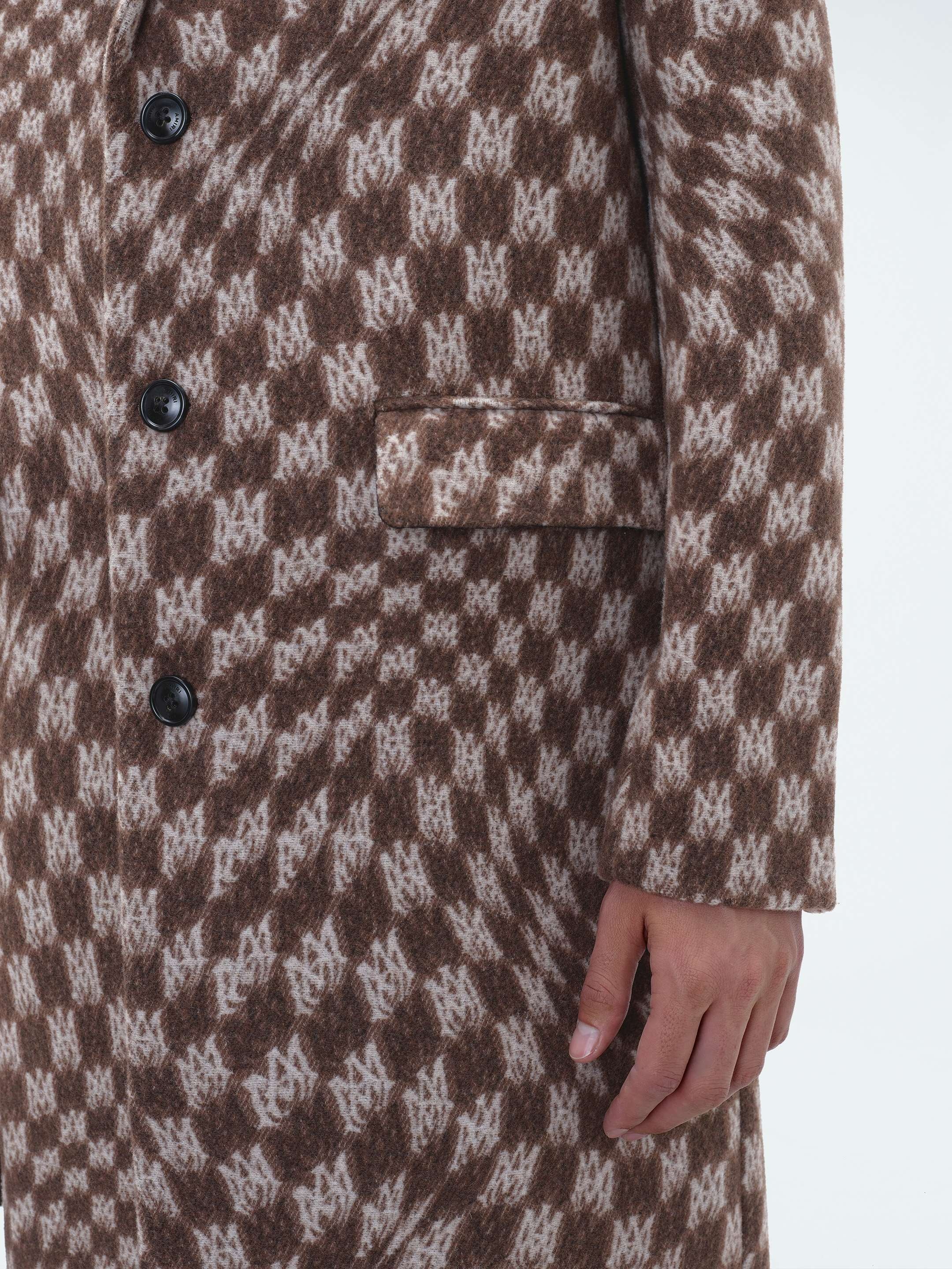 SINGLE BREASTED JACQUARD "WAVY" M.A. OVERCOAT - 9