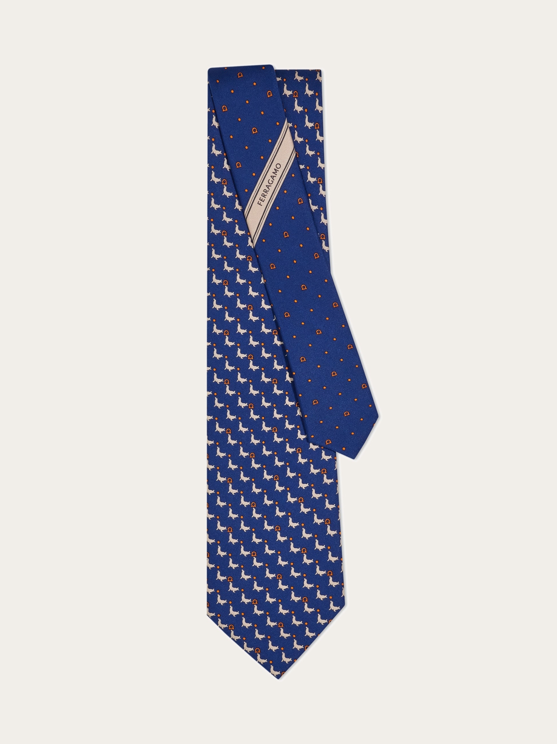 Seal print silk tie - 3