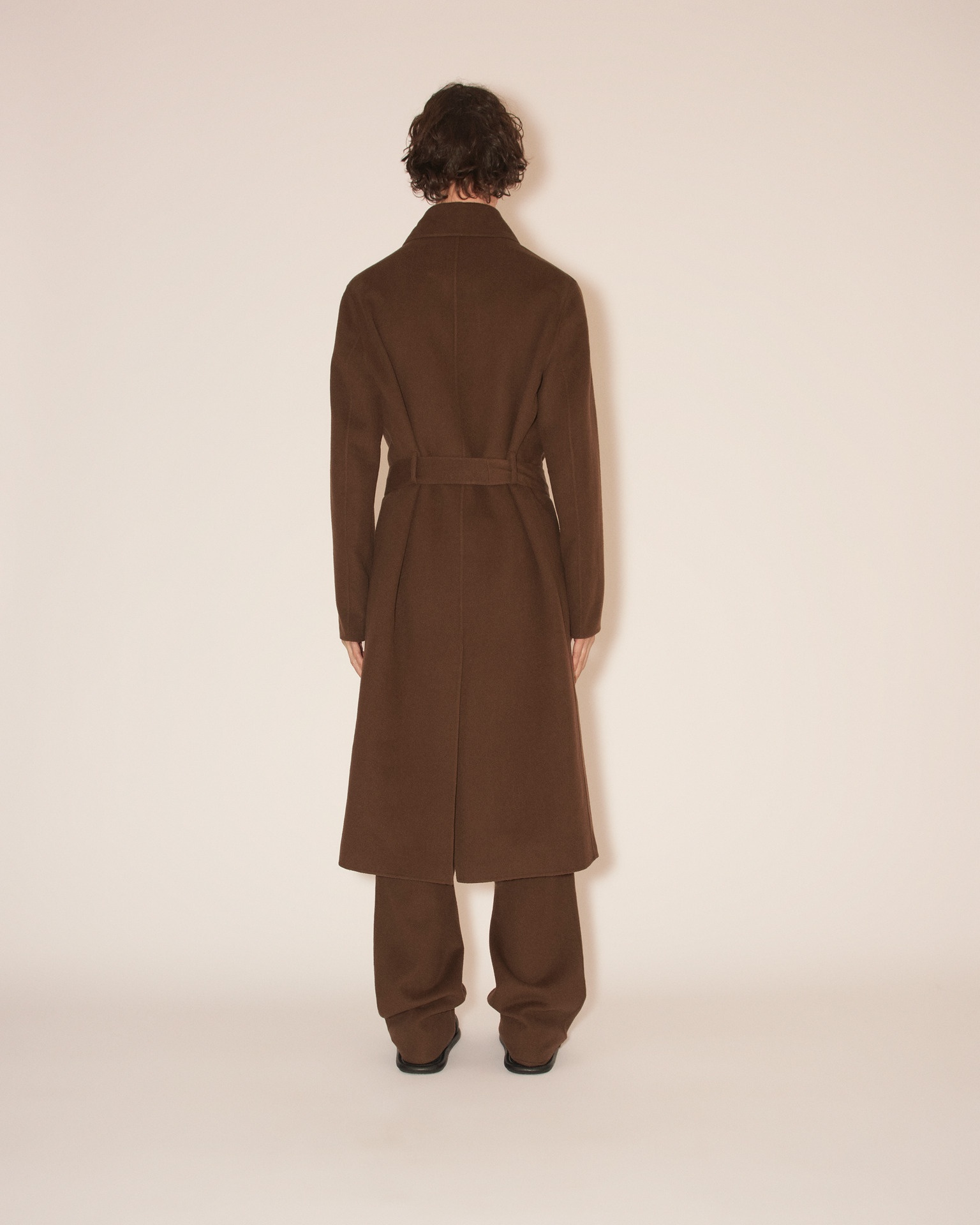 JOREN - Double wool/silk coat - Black - 4