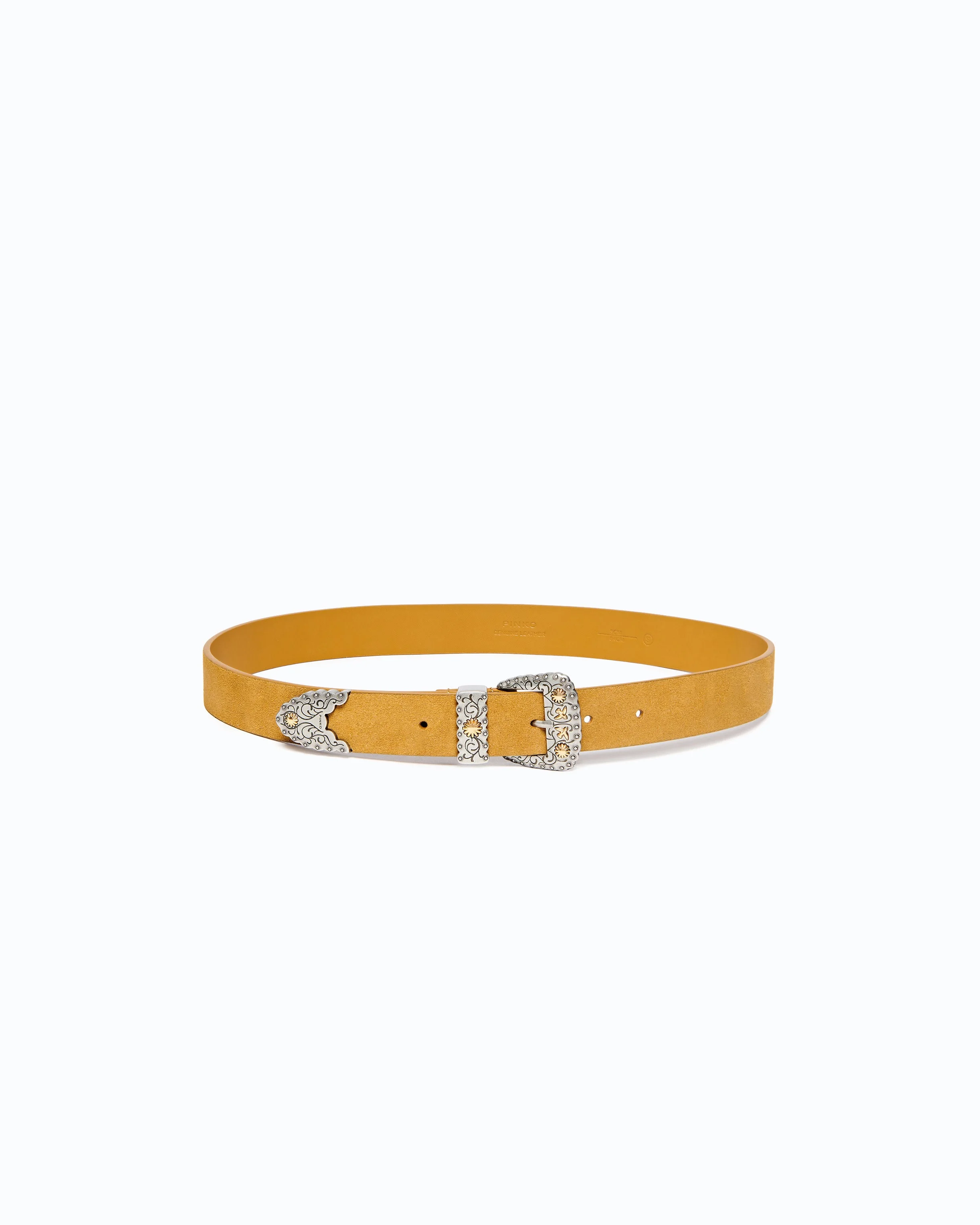 SUEDE BELT WITH TEXAN DETAILS, 3 CM - 1