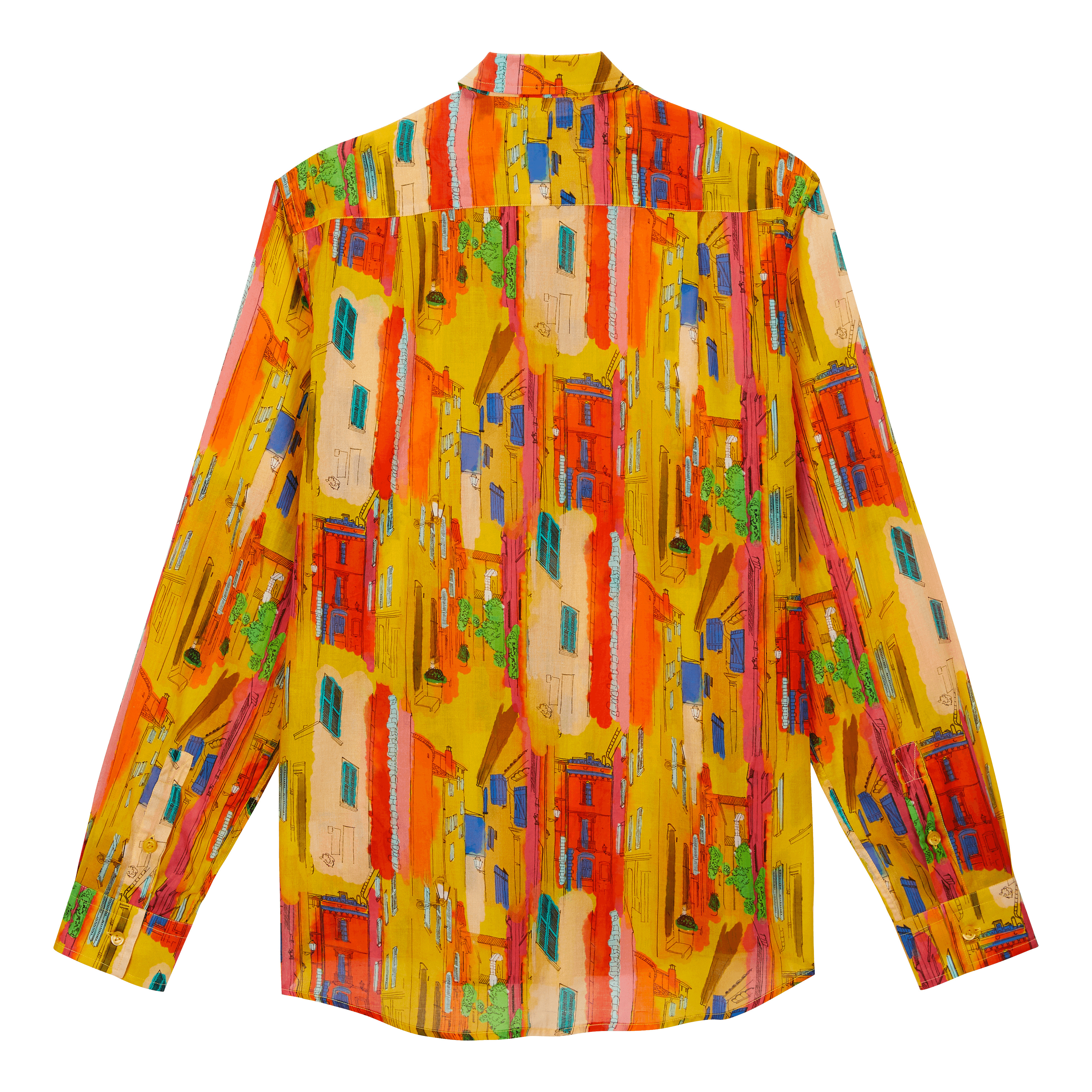 Unisex Cotton Voile Lightweight Shirt Sunny Streets - 2