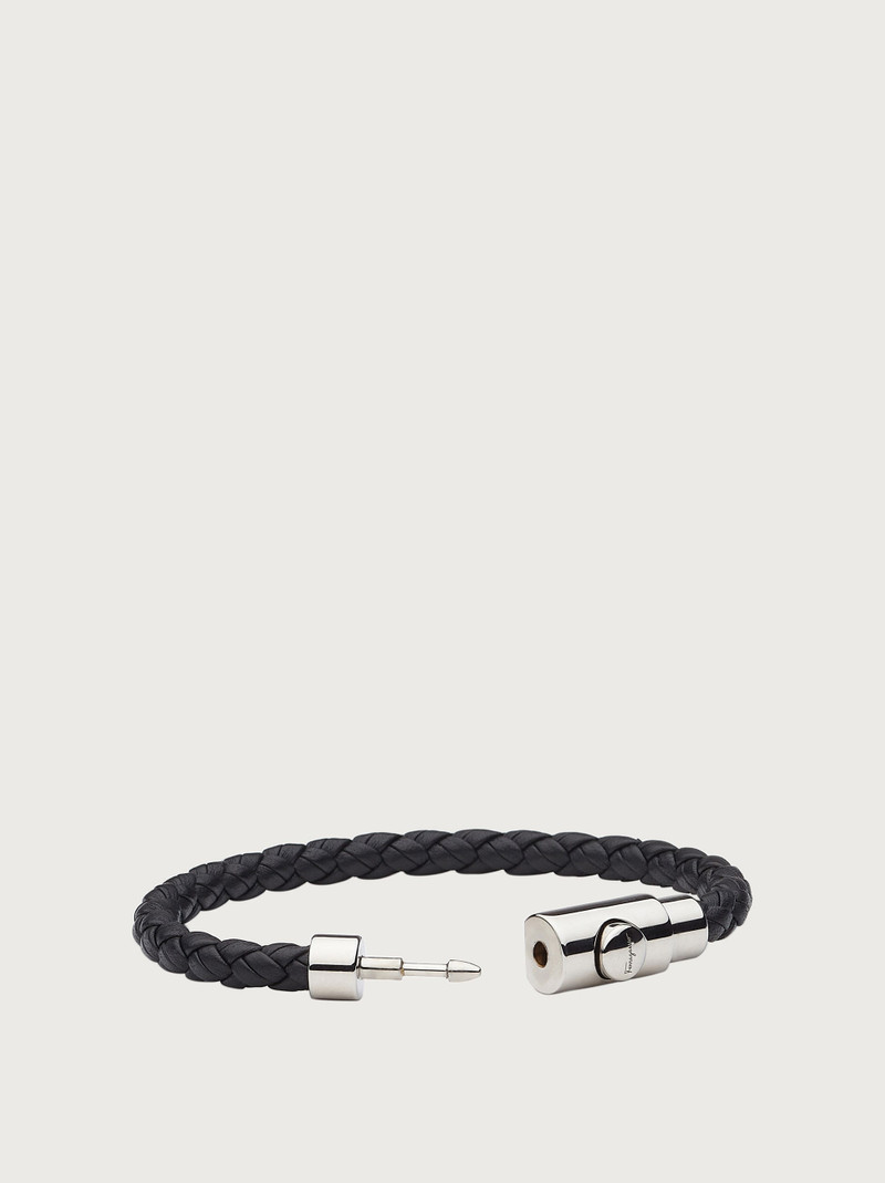 FERRAGAMO Braided leather bracelet - size 19 outlook