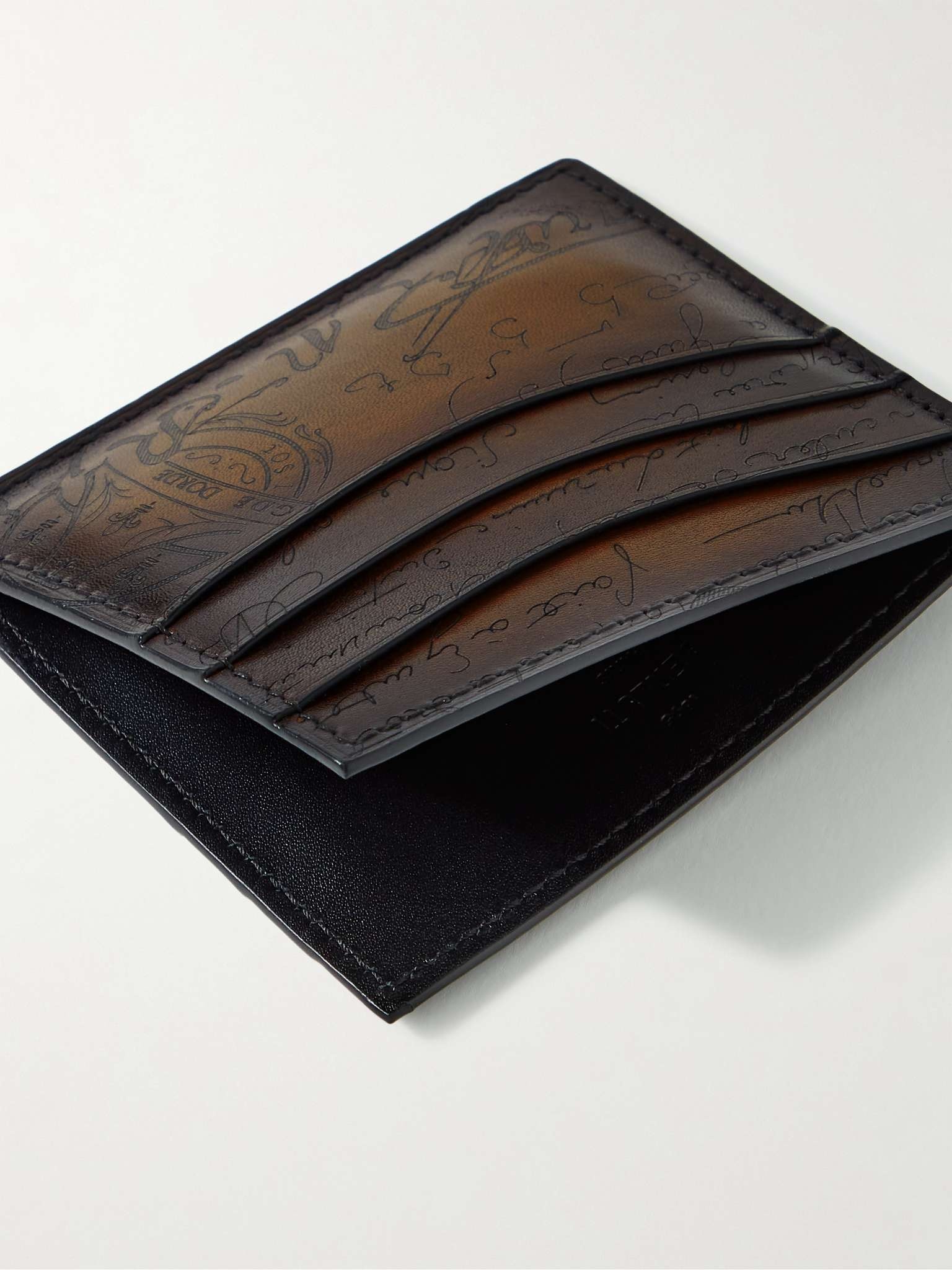 Bambou Scritto Leather Cardholder - 3